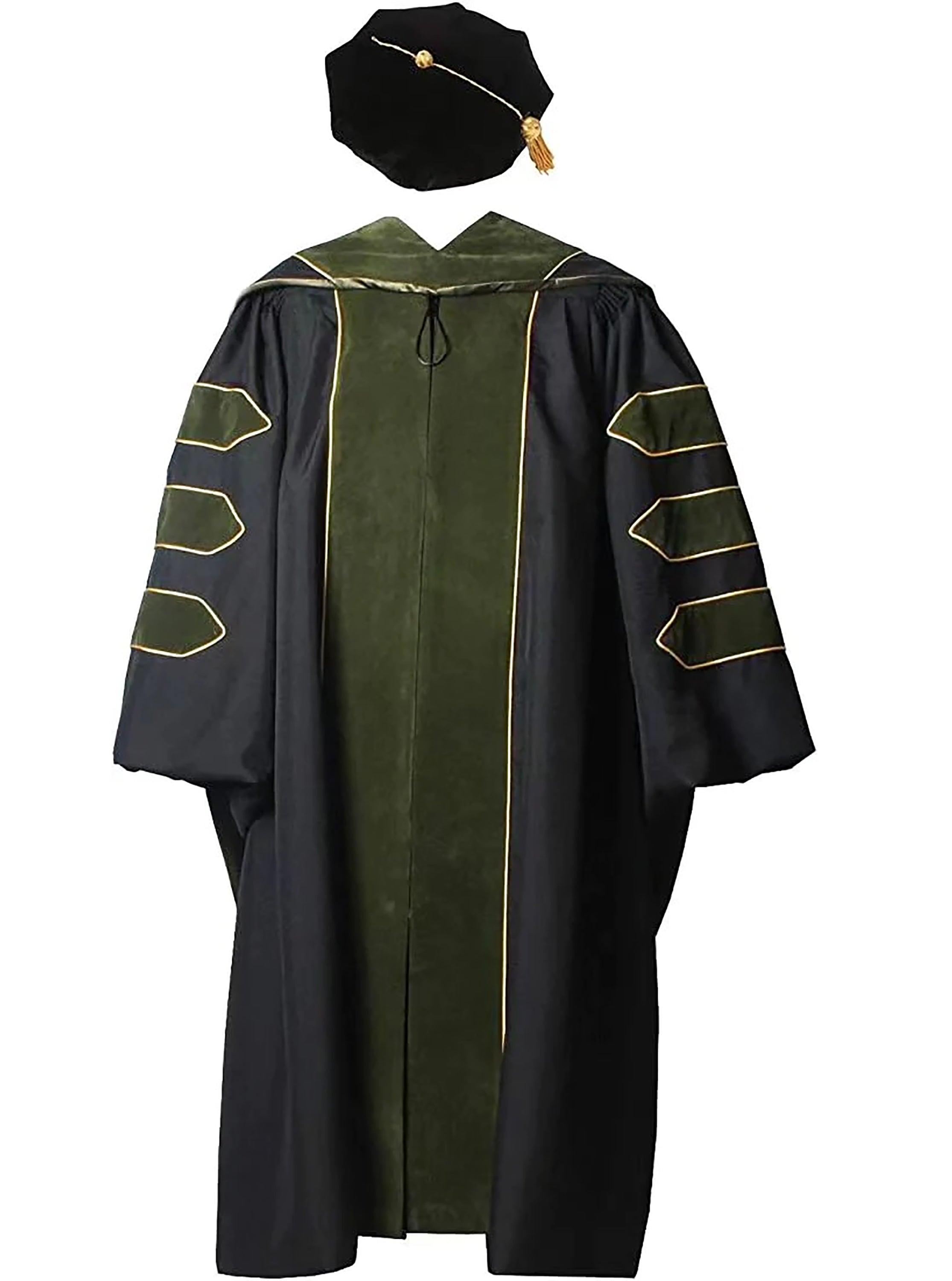 Deluxe Doctoral Graduation Gown/Doctoral Hood/ Doctoral Tam Package-CA graduation