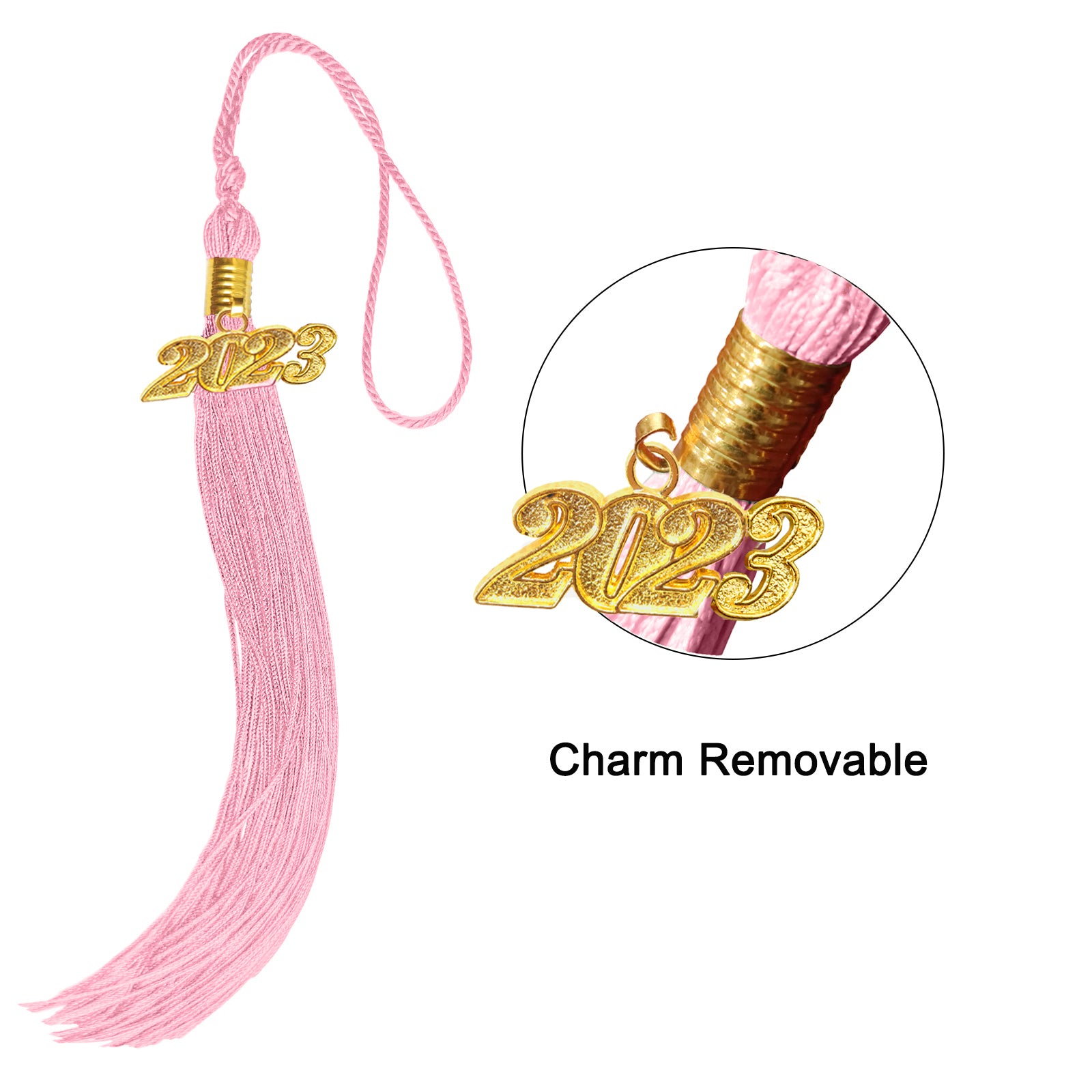 Shiny Graduation Cap with Tassel Charm 2023|2024 for Middle & High School | Bachelor & Master Degree-CA graduation