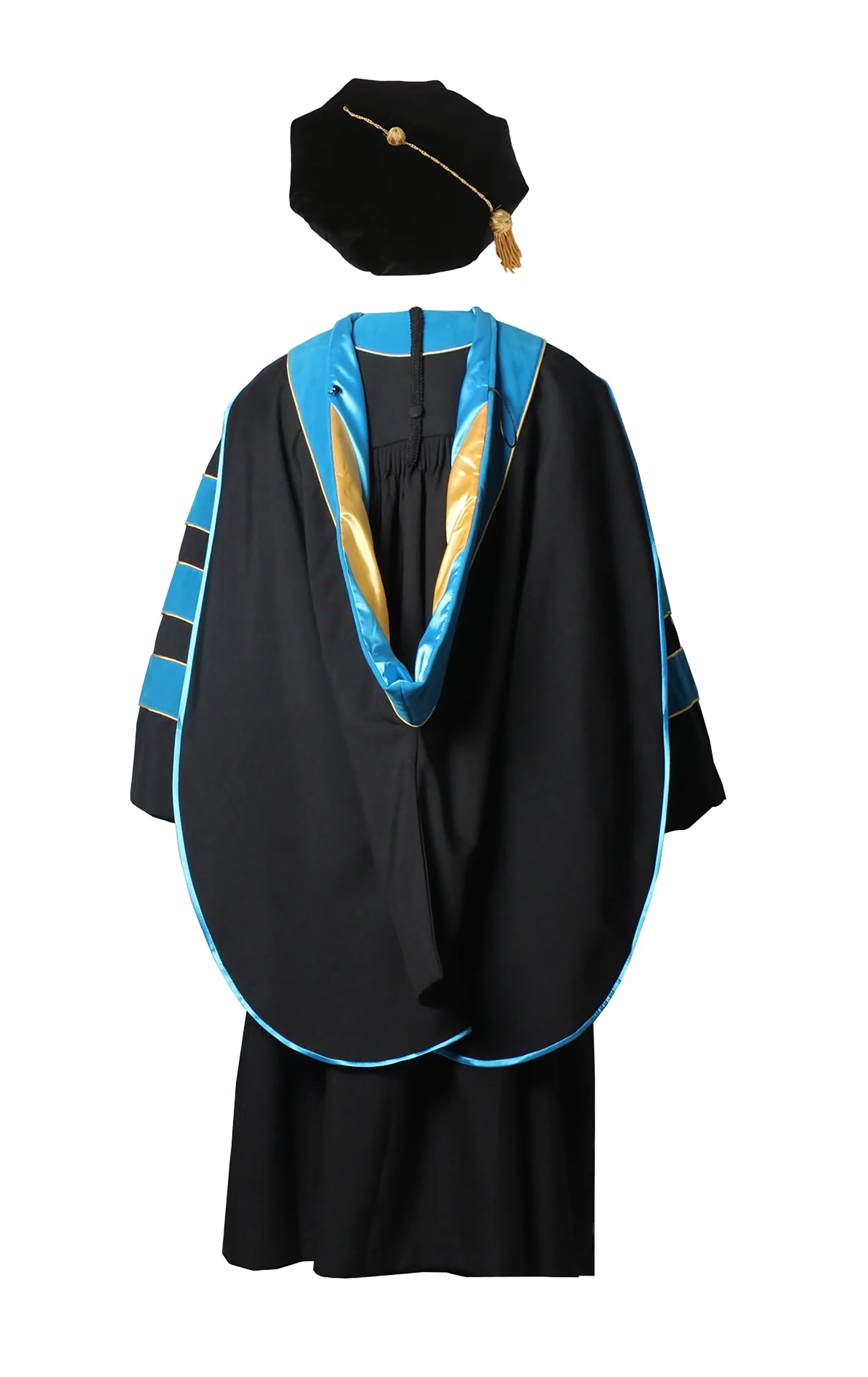Deluxe Doctoral Graduation Gown/Doctoral Hood/ Doctoral Tam Package-CA graduation