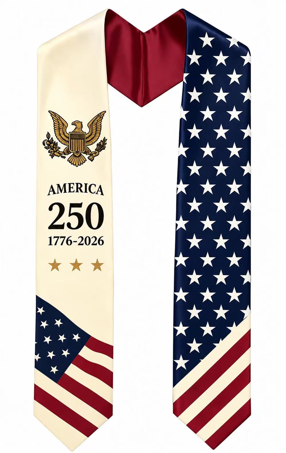 America 250th Anniversary Commemorative Stole – 1776‑2026 Patriotic Sash | Pre-Order Now – Ships from June 25th
