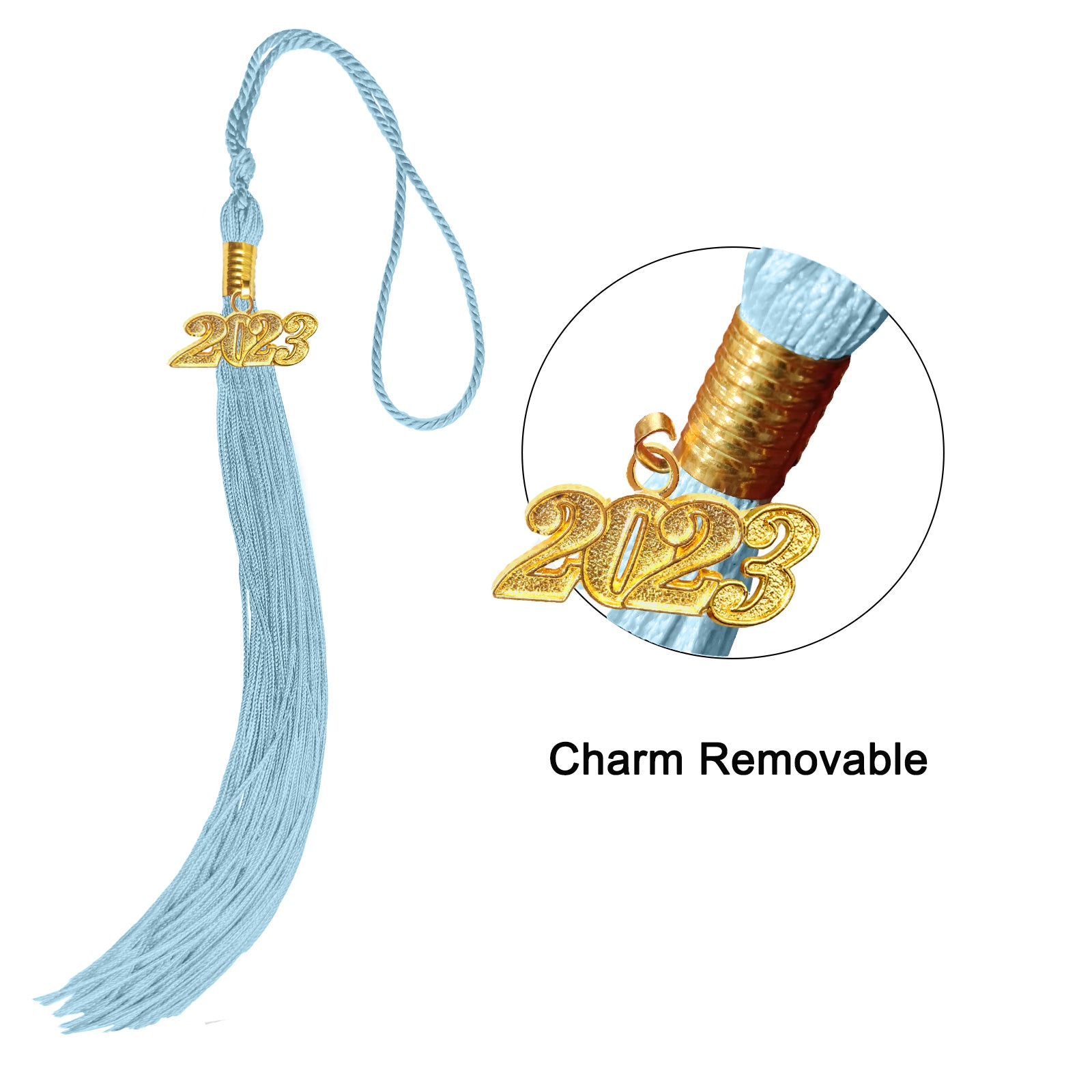 Matte Graduation Cap with Tassel Charm 2023 | 2024 for Middle & High School | Bachelor & Master Degree-CA graduation