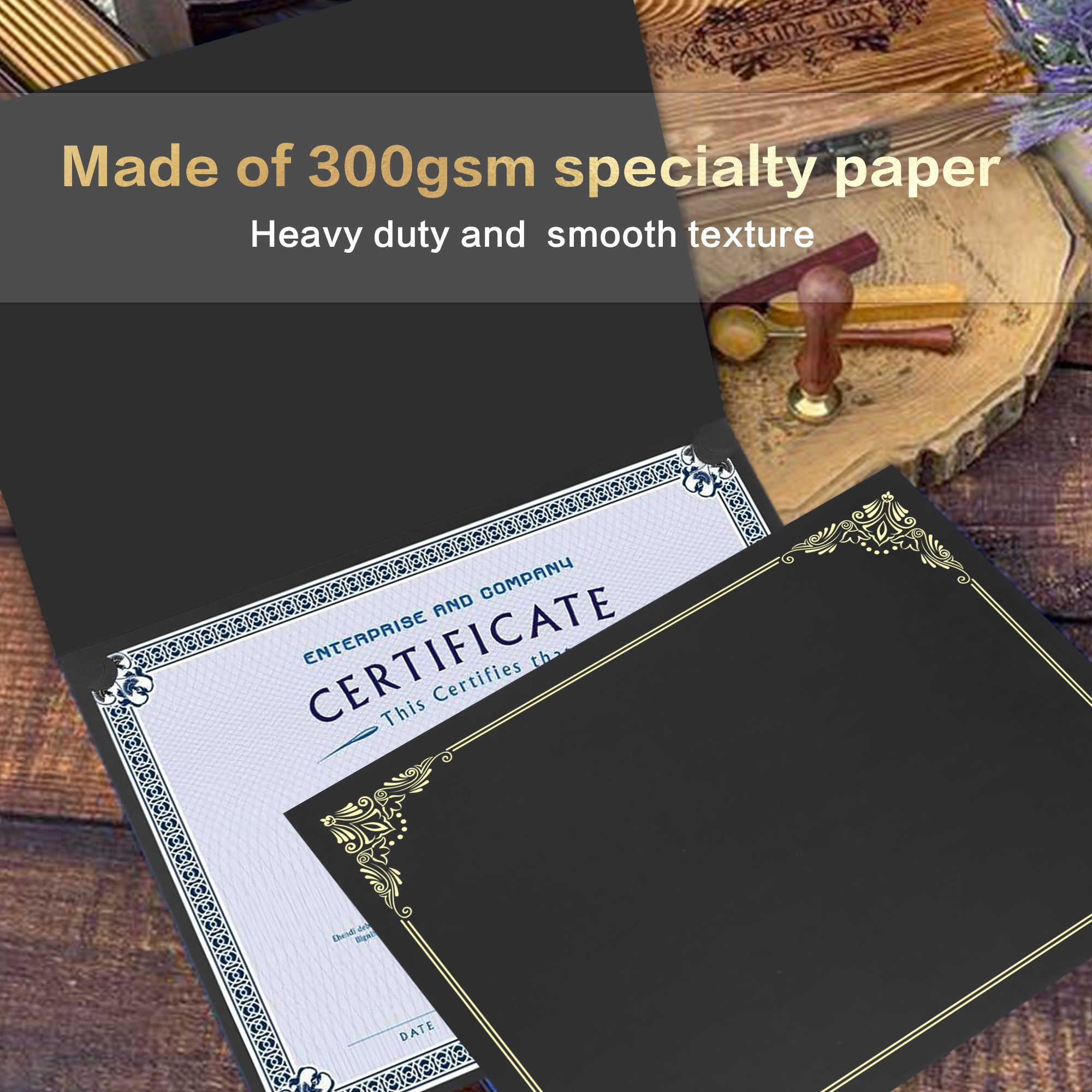 Premium Certificate Holders – Black & Navy Blue-CA graduation