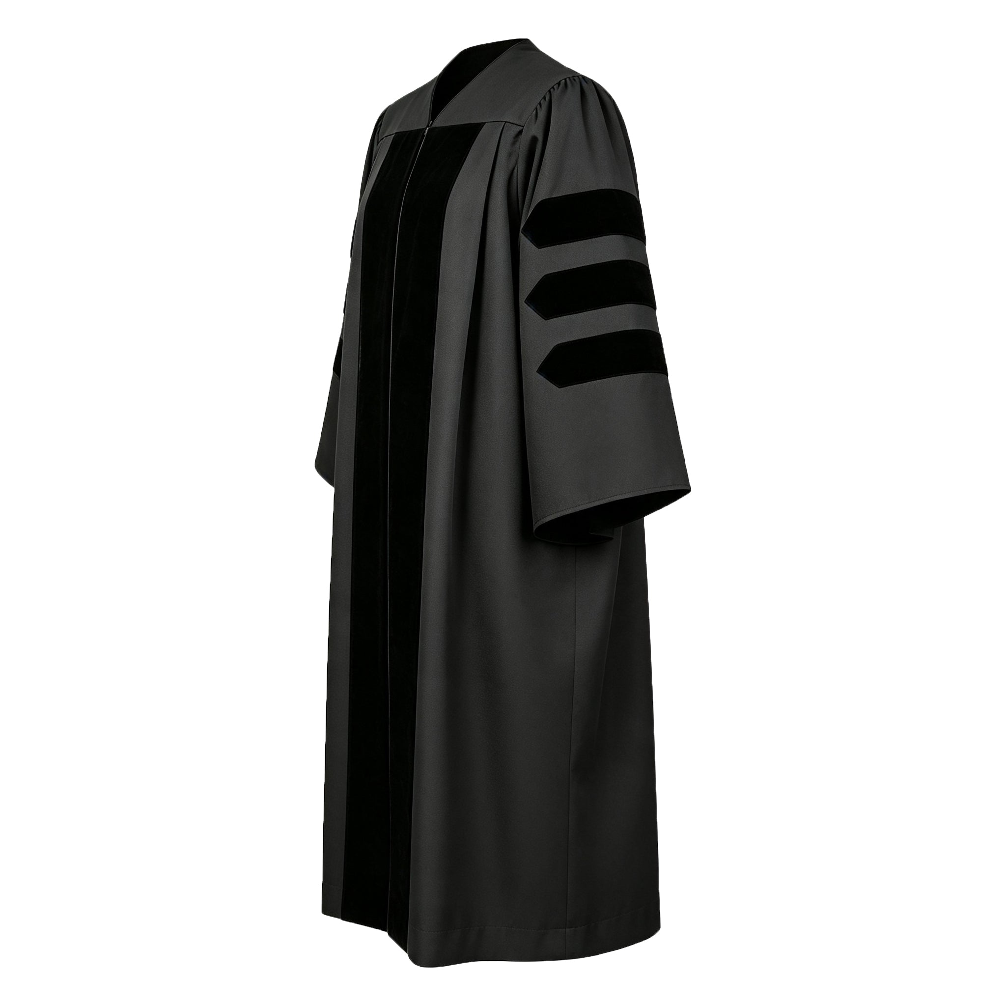Doctoral Graduation Gown for Economics / PHD Gown with Black Velvet Front Panel-CA graduation
