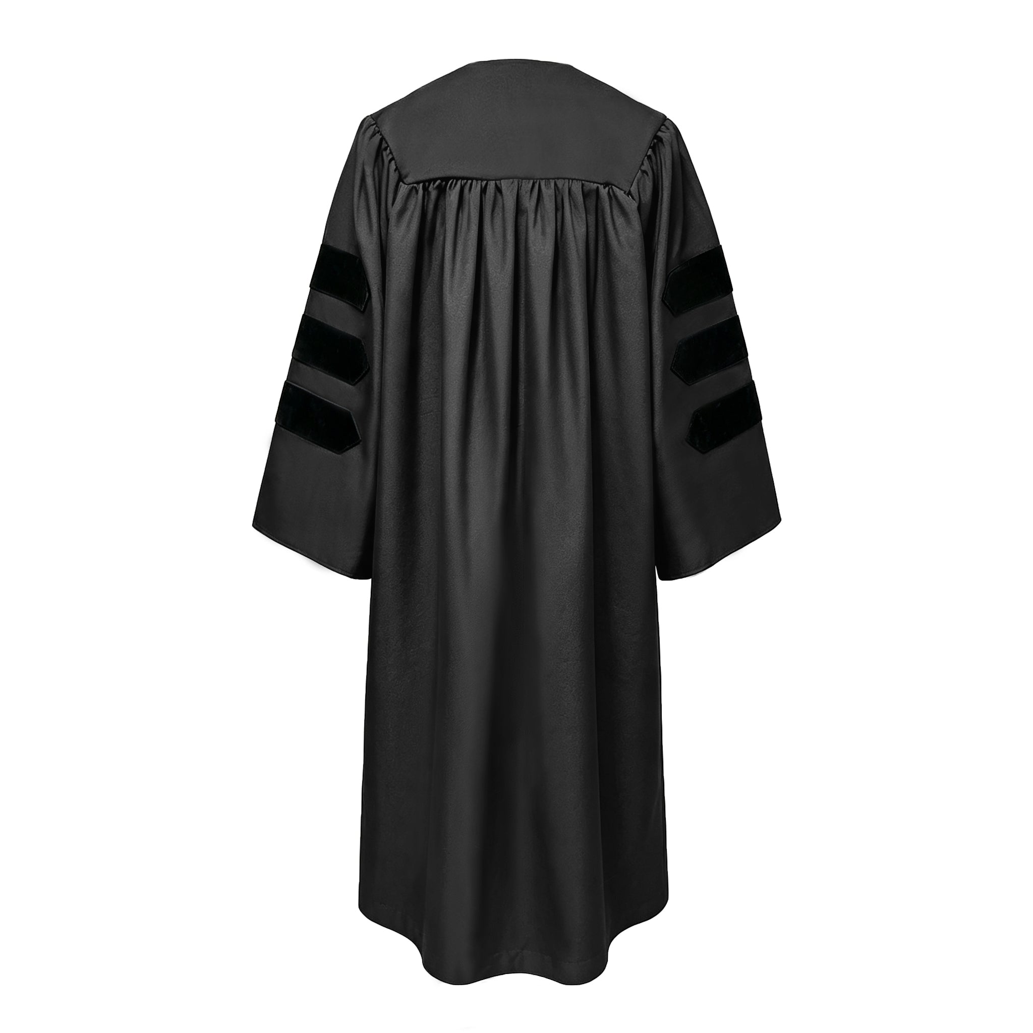 Doctoral Graduation Gown for Economics / PHD Gown with Black Velvet Front Panel-CA graduation