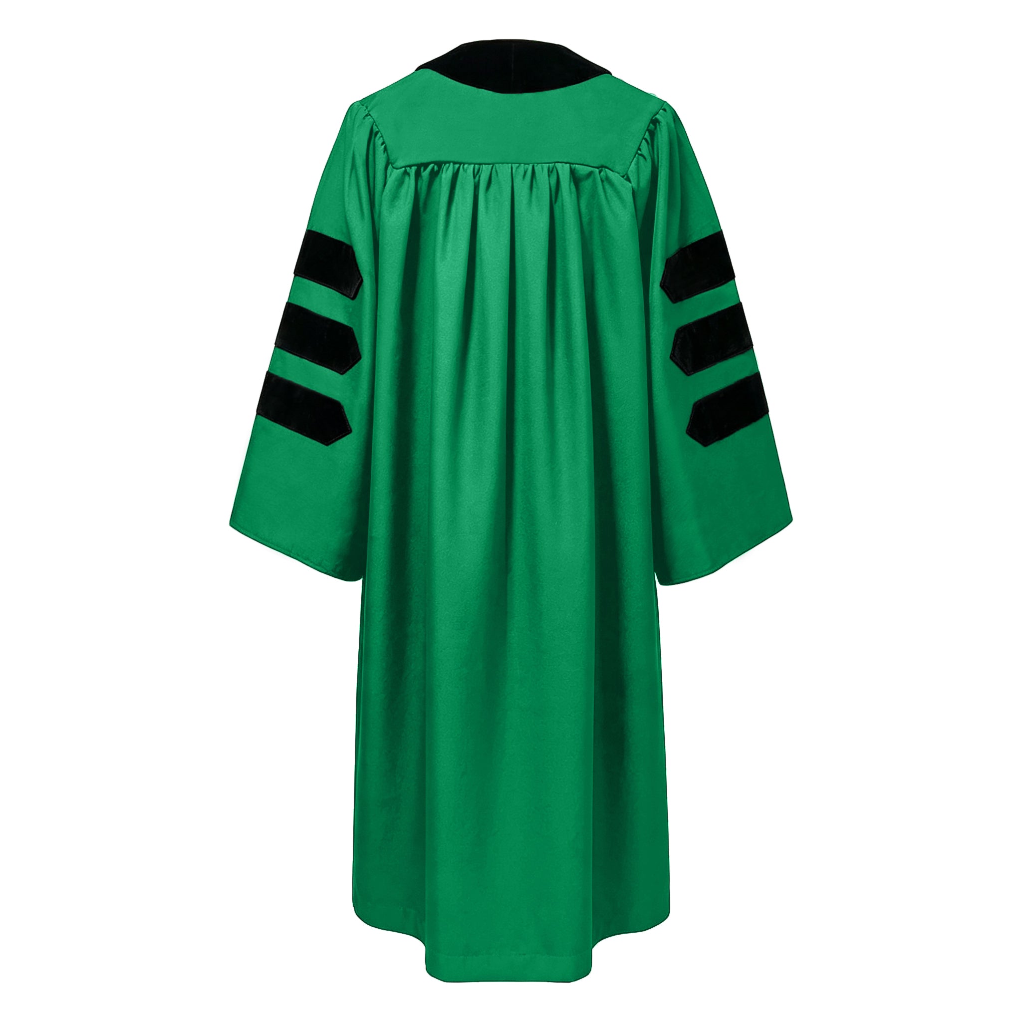 Economy Doctoral Graduation Gown / PHD Gown with Black Velvet Trim-CA graduation