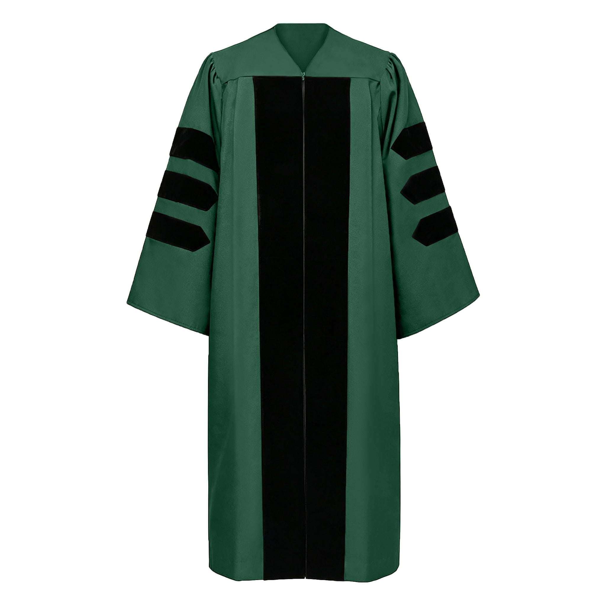 Doctoral Graduation Gown for Economics / PHD Gown with Black Velvet Front Panel-CA graduation