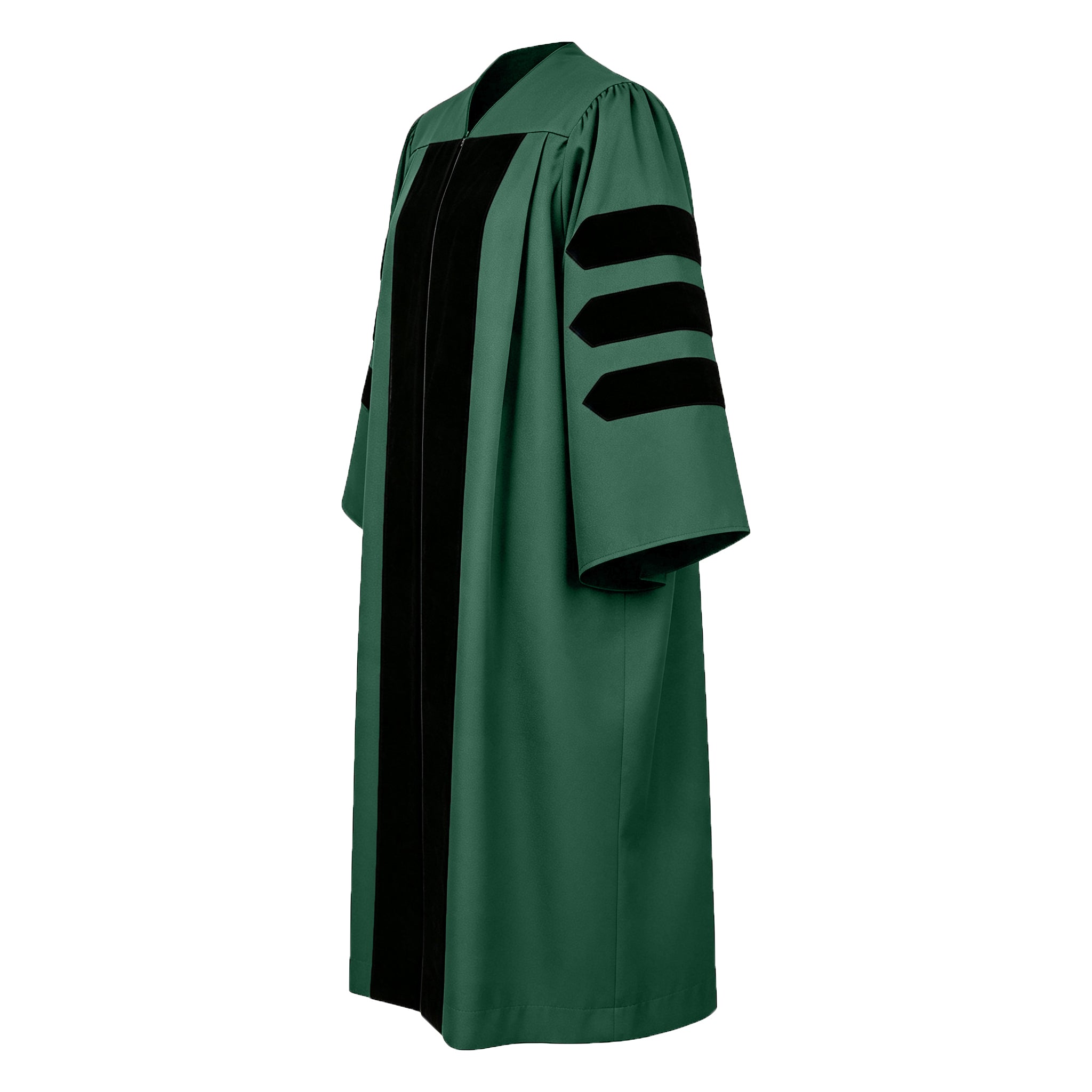 Doctoral Graduation Gown for Economics / PHD Gown with Black Velvet Front Panel-CA graduation