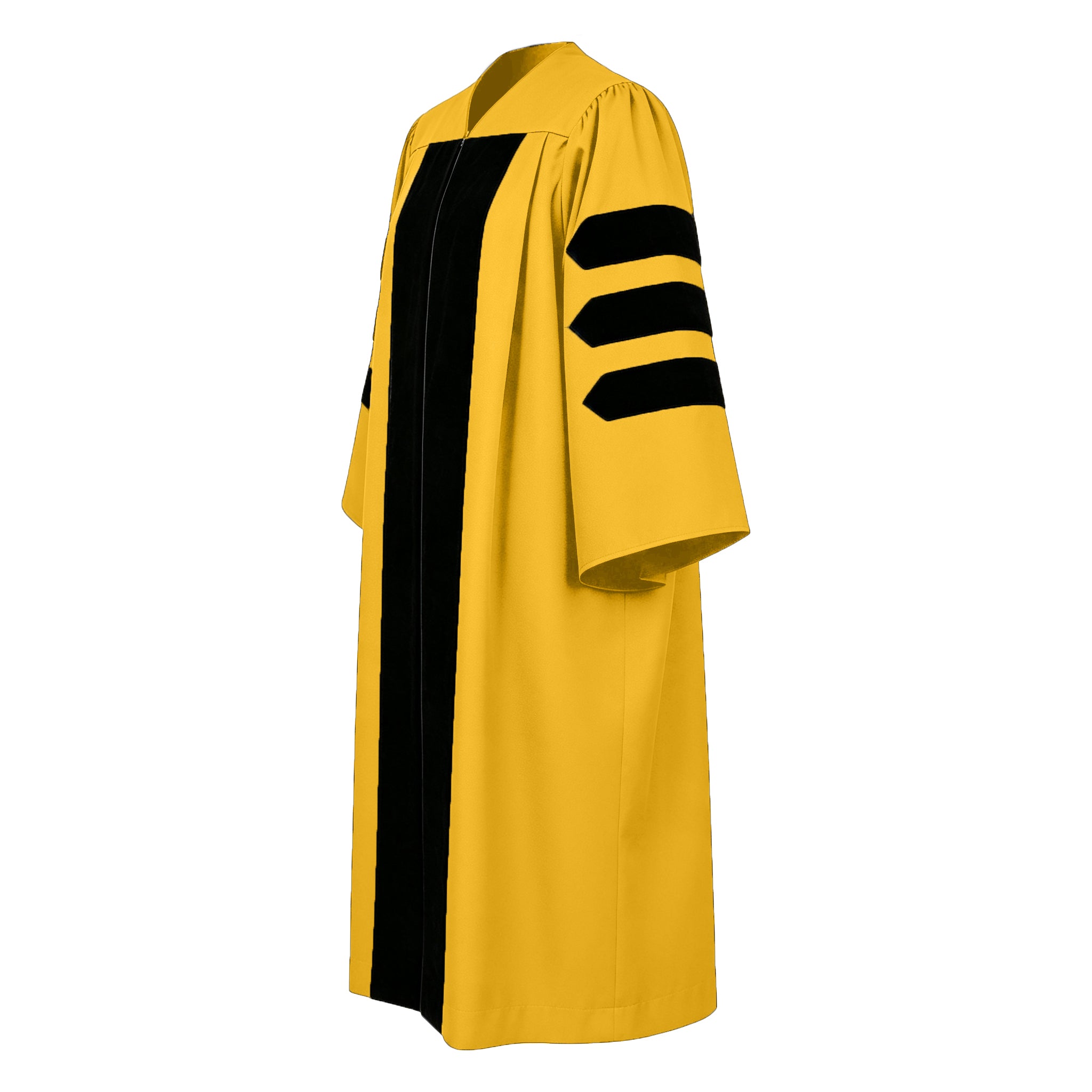 Doctoral Graduation Gown for Economics / PHD Gown with Black Velvet Front Panel-CA graduation
