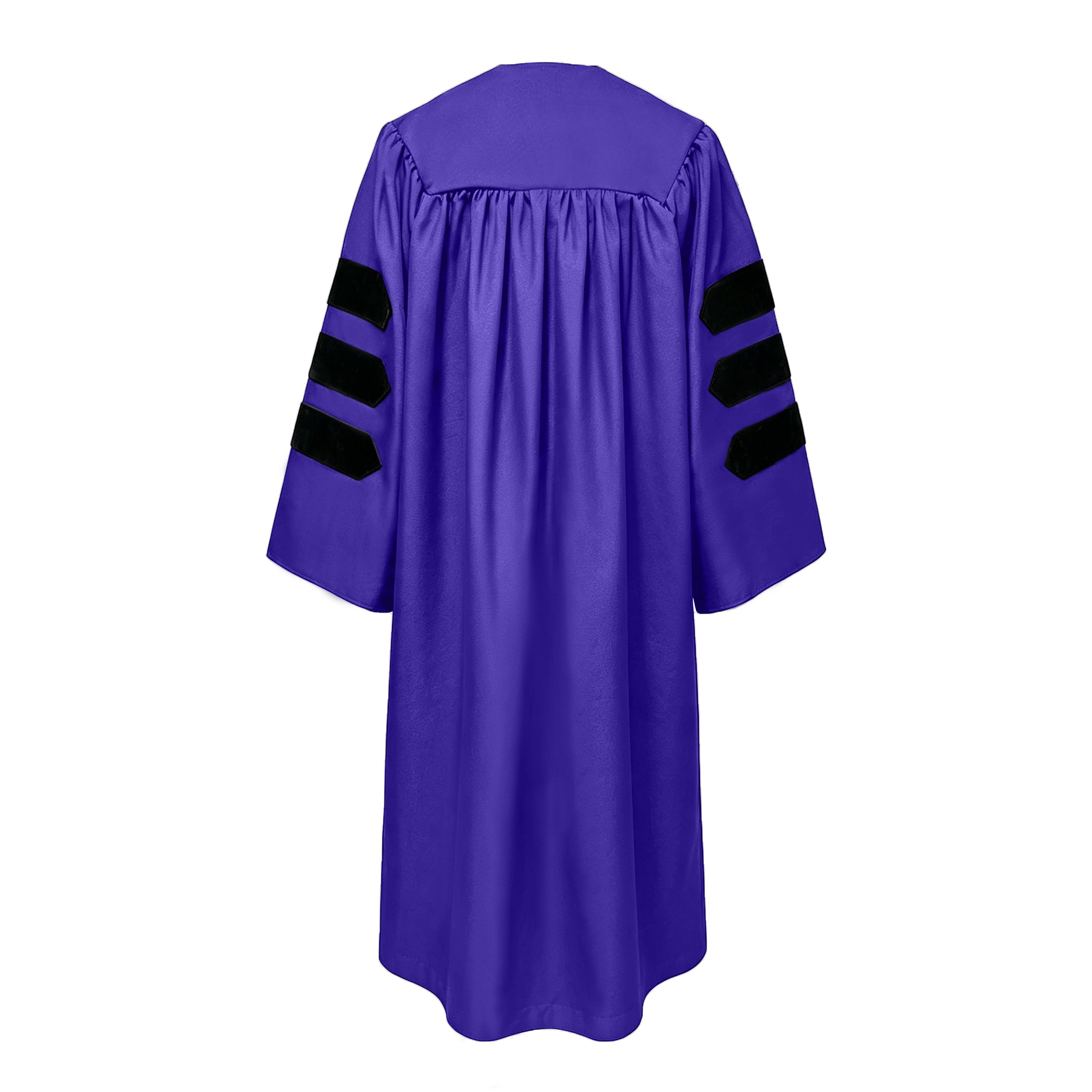 Doctoral Graduation Gown for Economics / PHD Gown with Black Velvet Front Panel-CA graduation