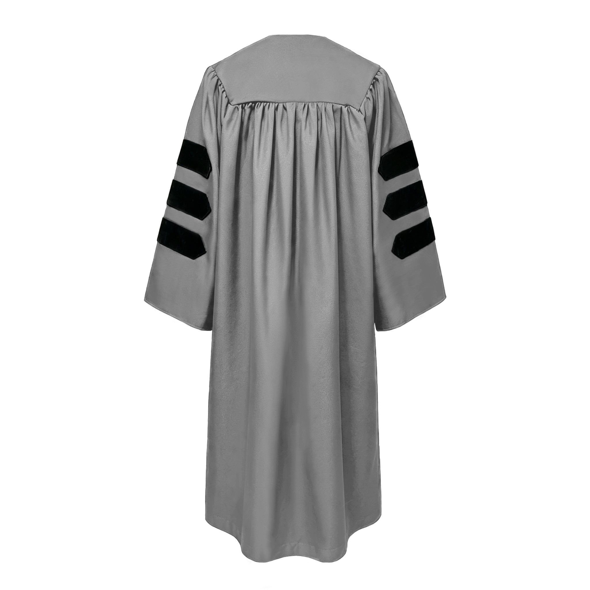 Doctoral Graduation Gown for Economics / PHD Gown with Black Velvet Front Panel-CA graduation