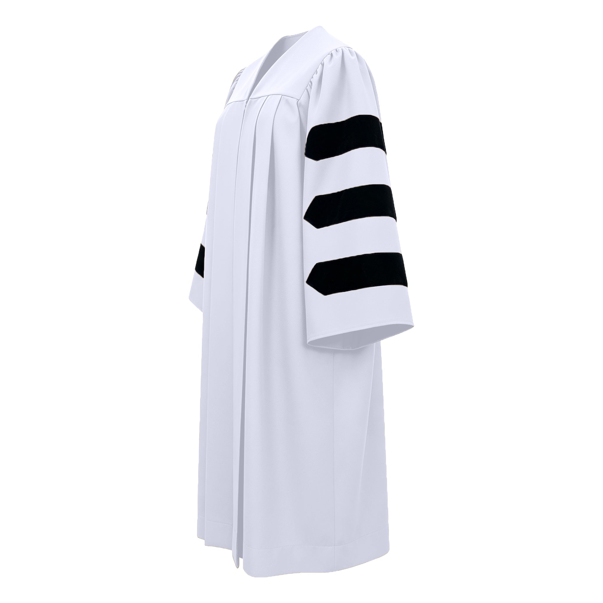 Economy Doctoral Graduation Gown with Black Velvet Sleeve Trim|Doctoral Regalia-CA graduation