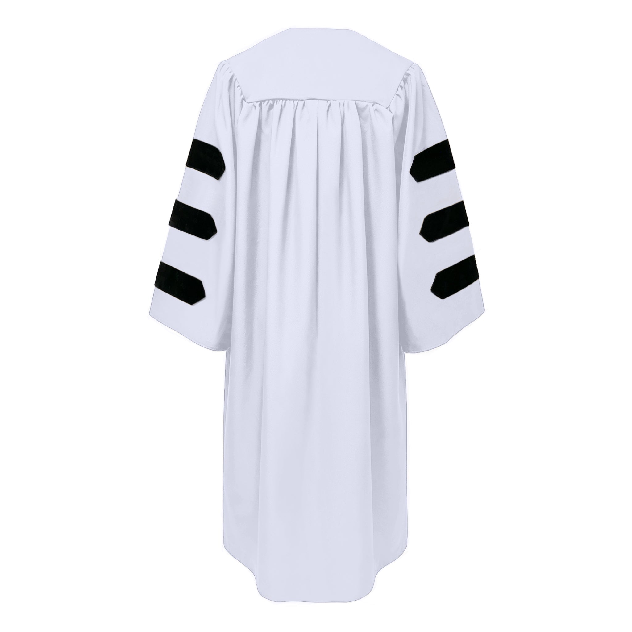 Economy Doctoral Graduation Gown with Black Velvet Sleeve Trim|Doctoral Regalia-CA graduation