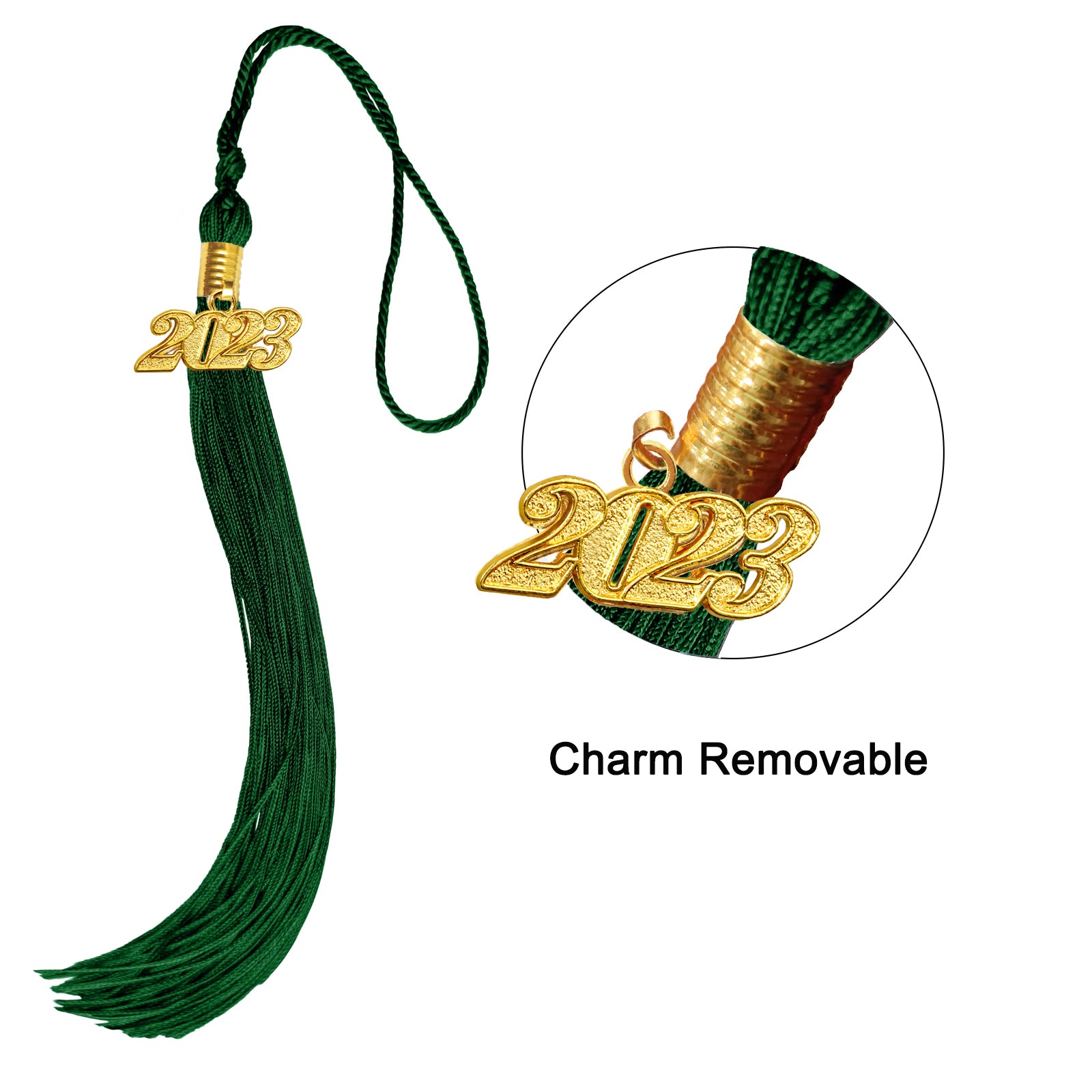Matte Graduation Cap with Tassel Charm 2023 | 2024 for Middle & High School | Bachelor & Master Degree-CA graduation