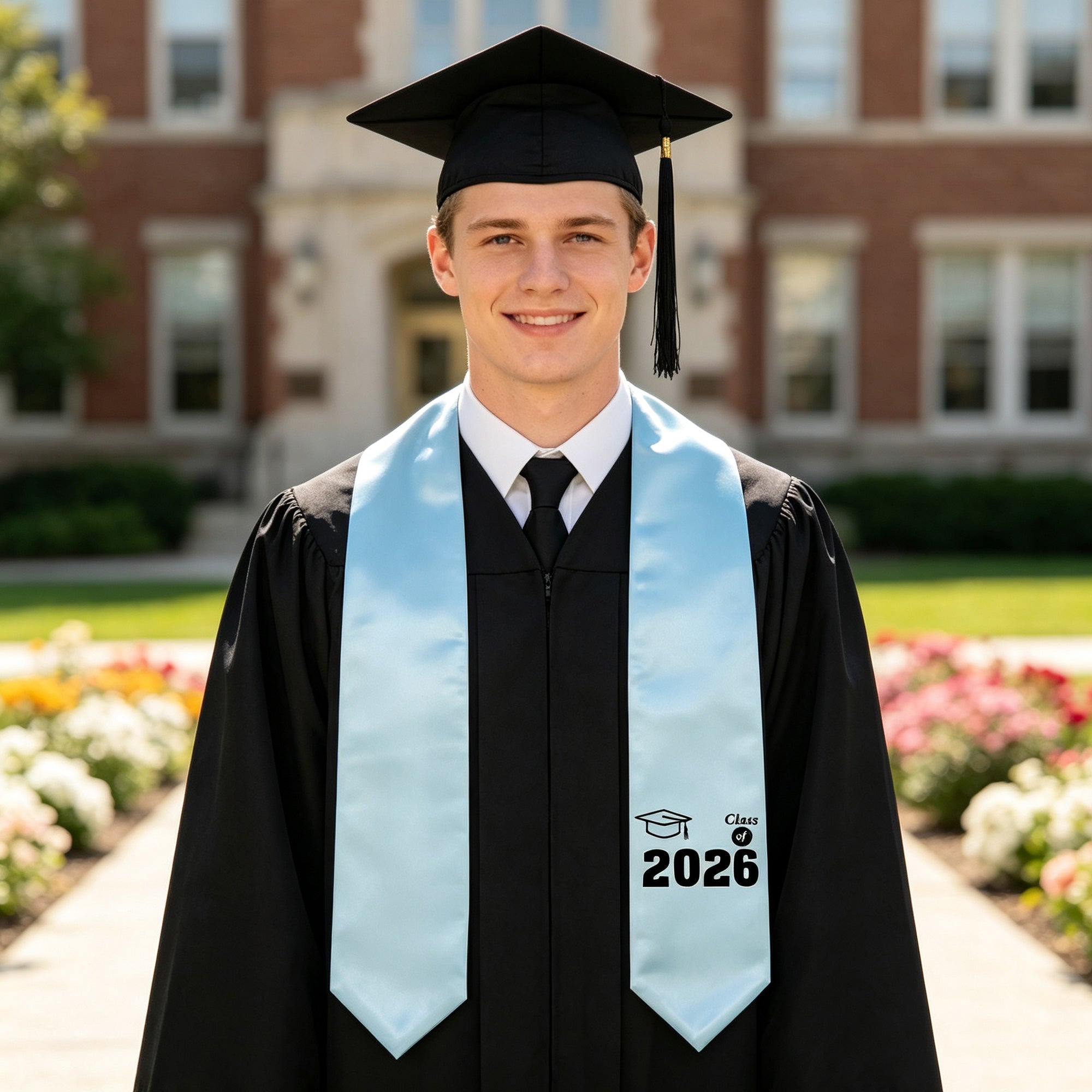 Unisex Adult Printed Graduation Stole 60'', Class of 2026 Graduation Stole-CA graduation