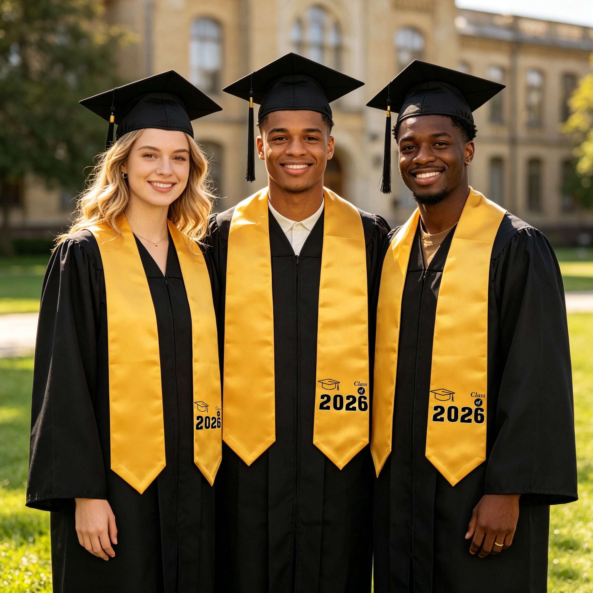 Unisex Adult Printed Graduation Stole 60'', Class of 2026 Graduation Stole-CA graduation