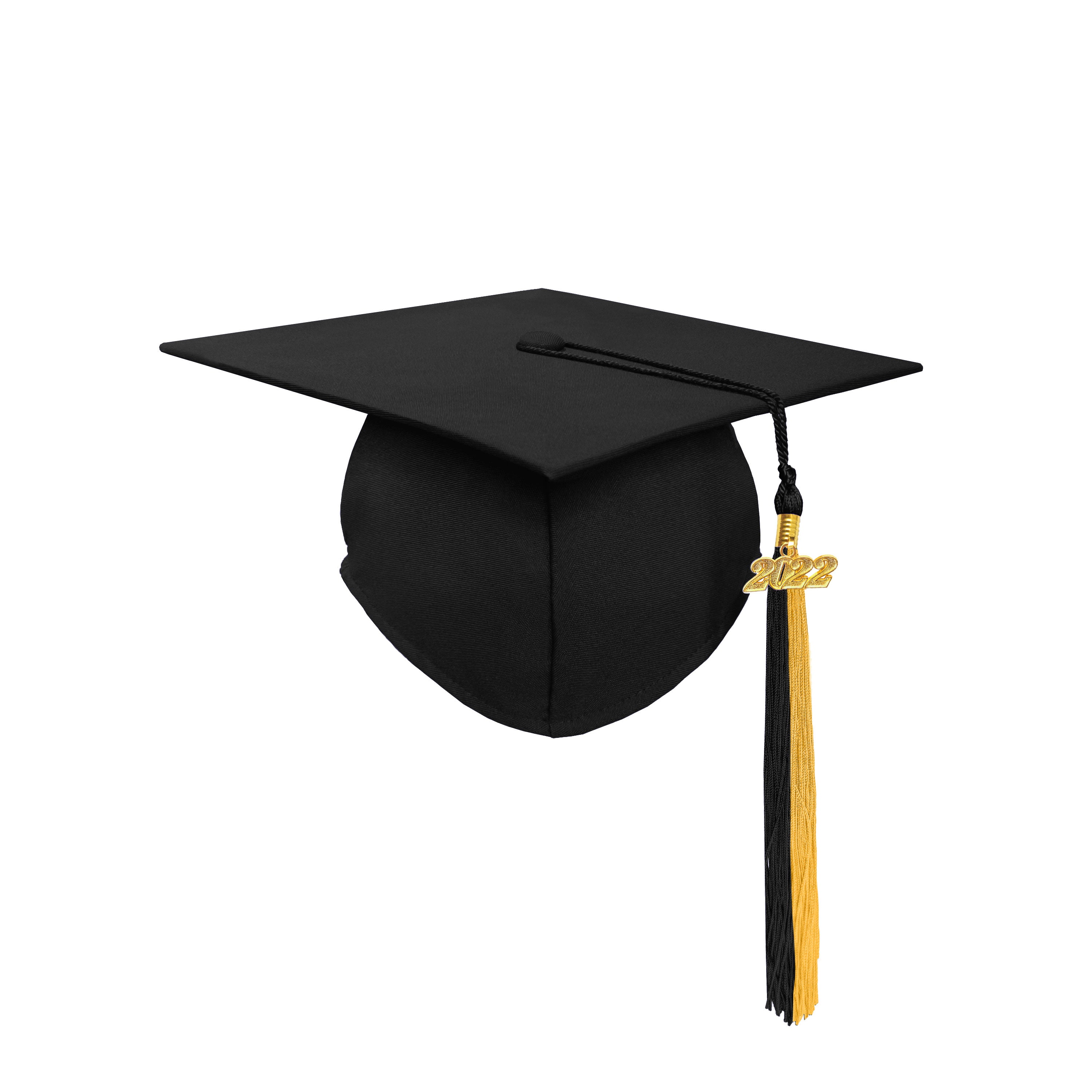 Matte Graduation Cap with Colourful Tassel Charm 2023|2024 for Middle & High School | Bachelor & Master Degree-CA graduation