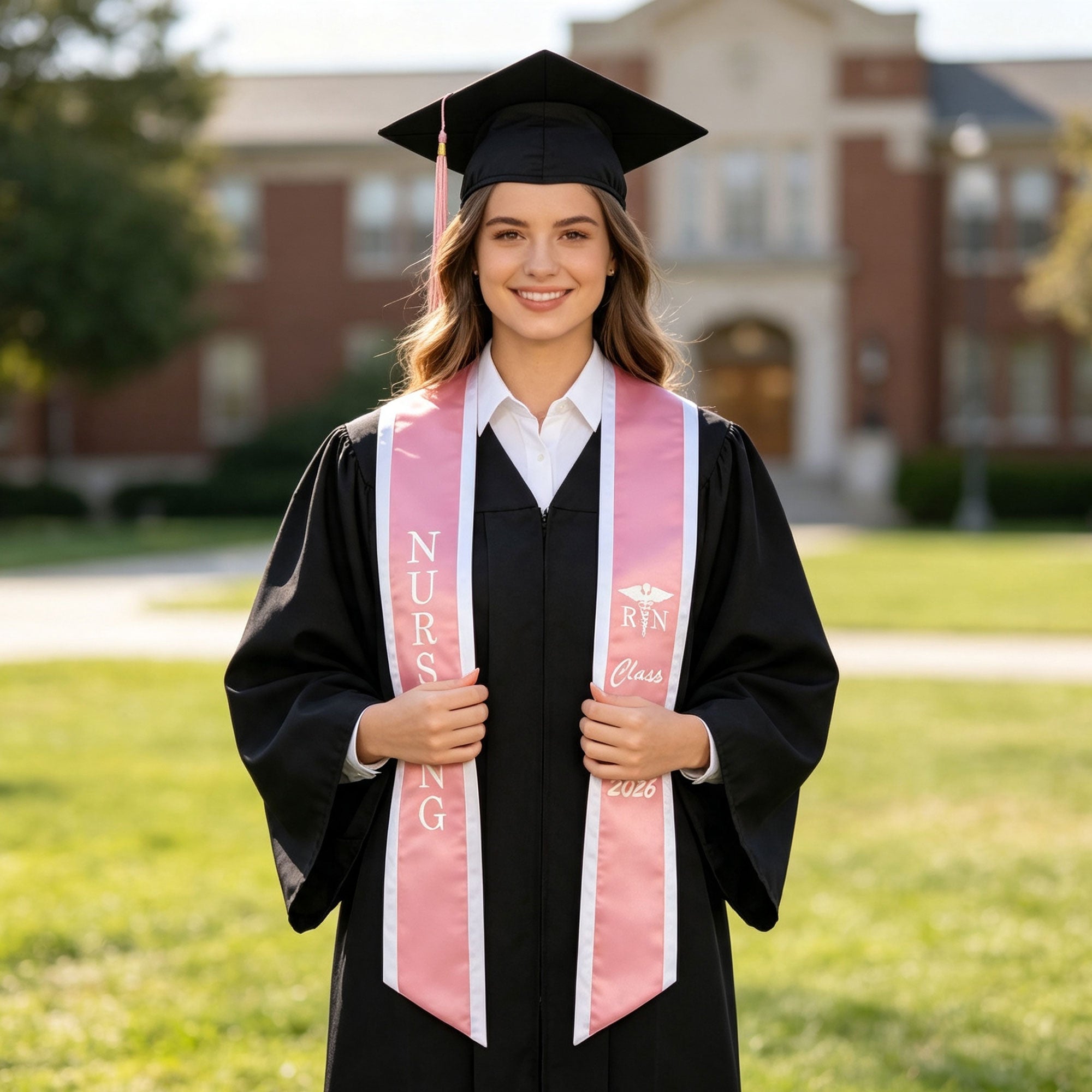 Unisex Adult Nursing Graduation Stoles Class of 2026 Sashes with Medical Logo-CA graduation