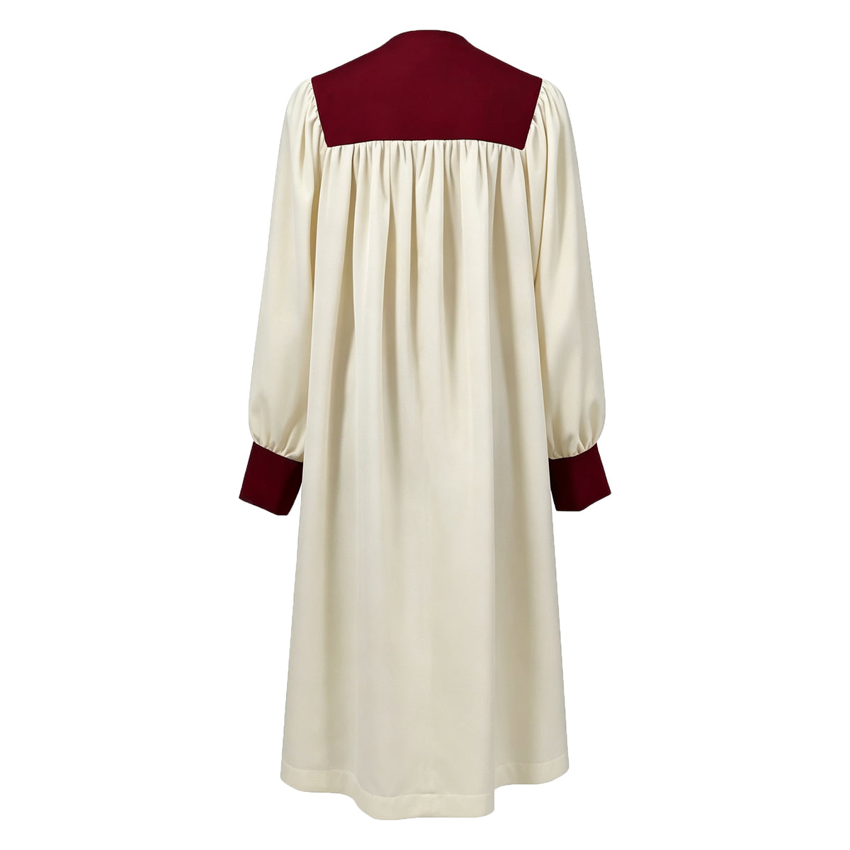 Unisex Adult Choir Robe with Embroidered Design, Matte Carly Church Robe with Maroon Hanging Stole for Choir-CA graduation