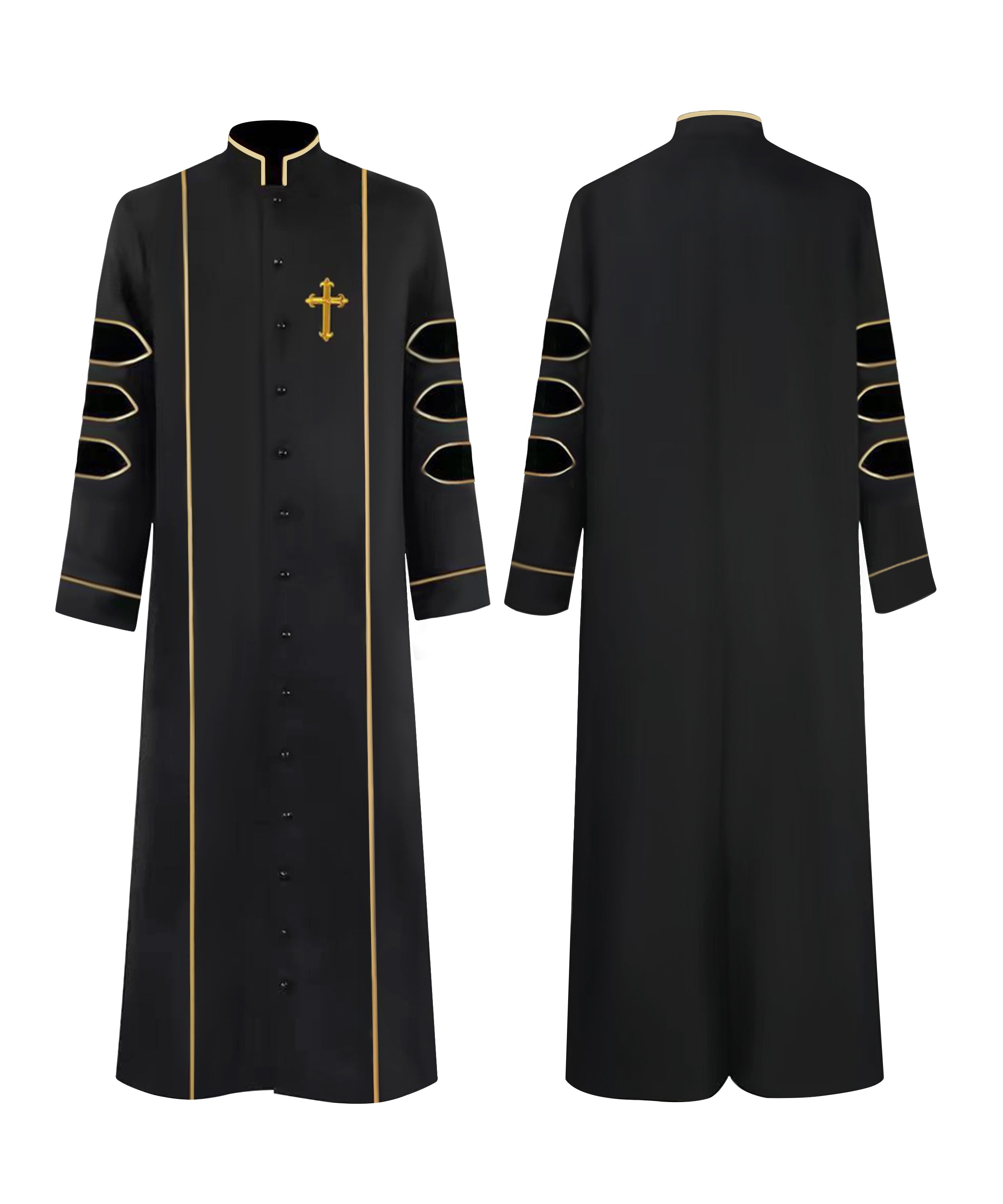 Custom Clergy Robe With Doctoral Bars