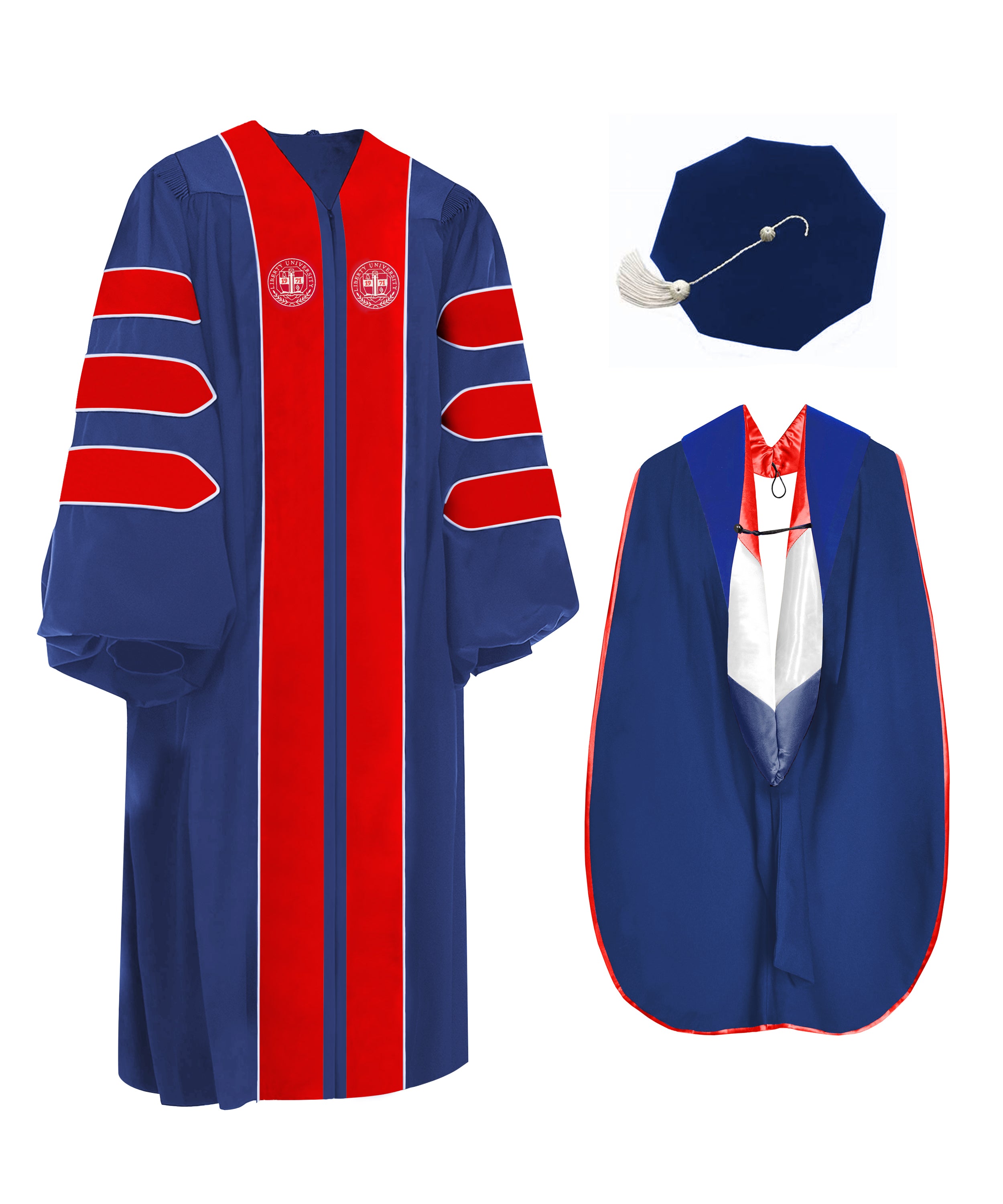 liberty university phd gown hood and tam package