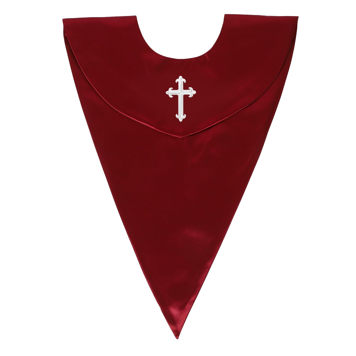 Unisex V Shape Choir Stole with Cross-CA graduation