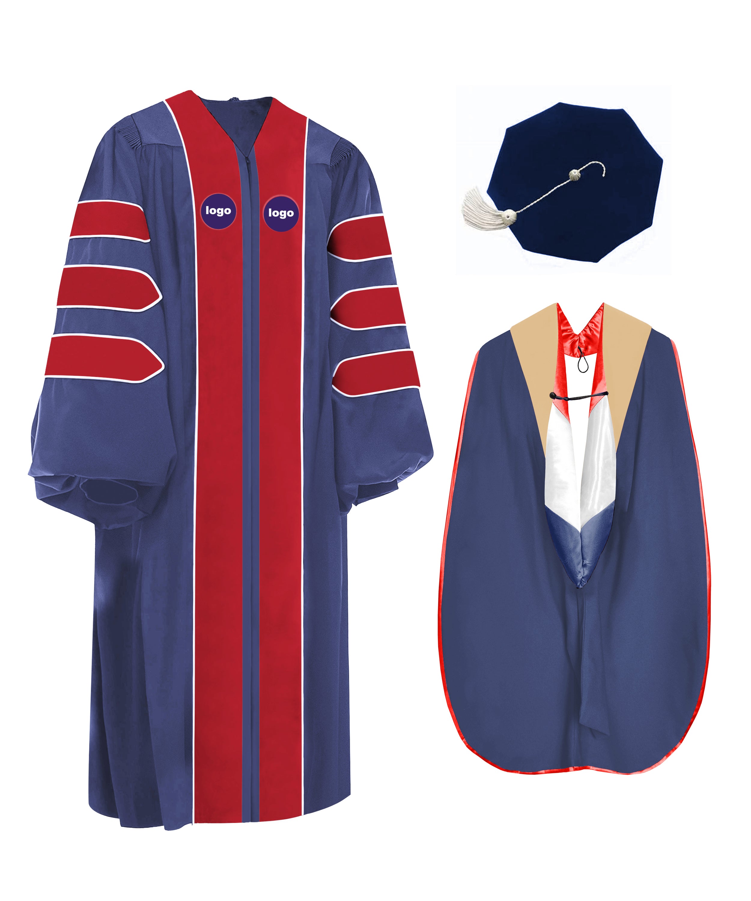 Custom Doctoral Gown Tam & Hood Package-CA graduation