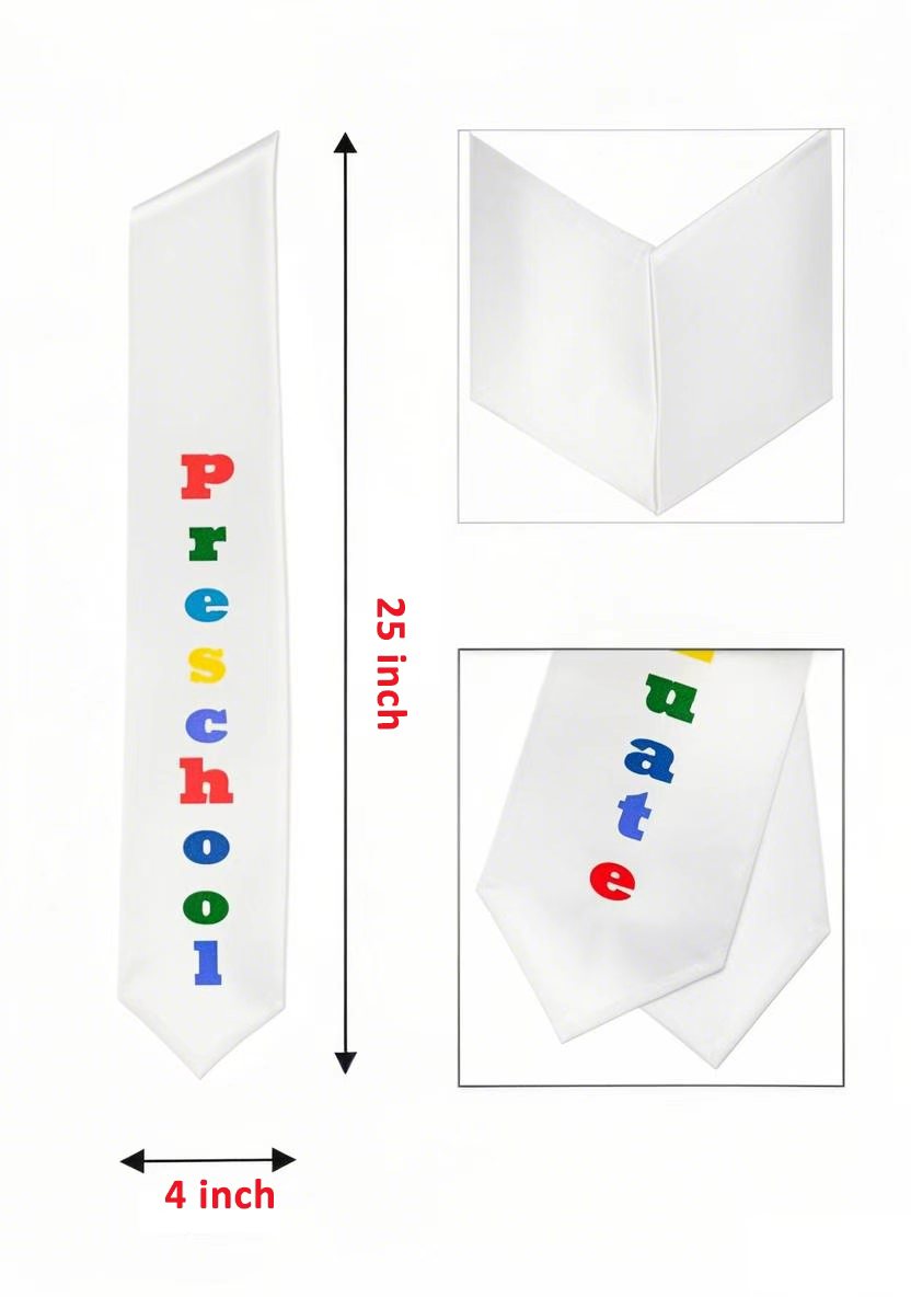 Printed Graduation Stole 50" Length for Home School | Preschool | Kindergarten-CA graduation