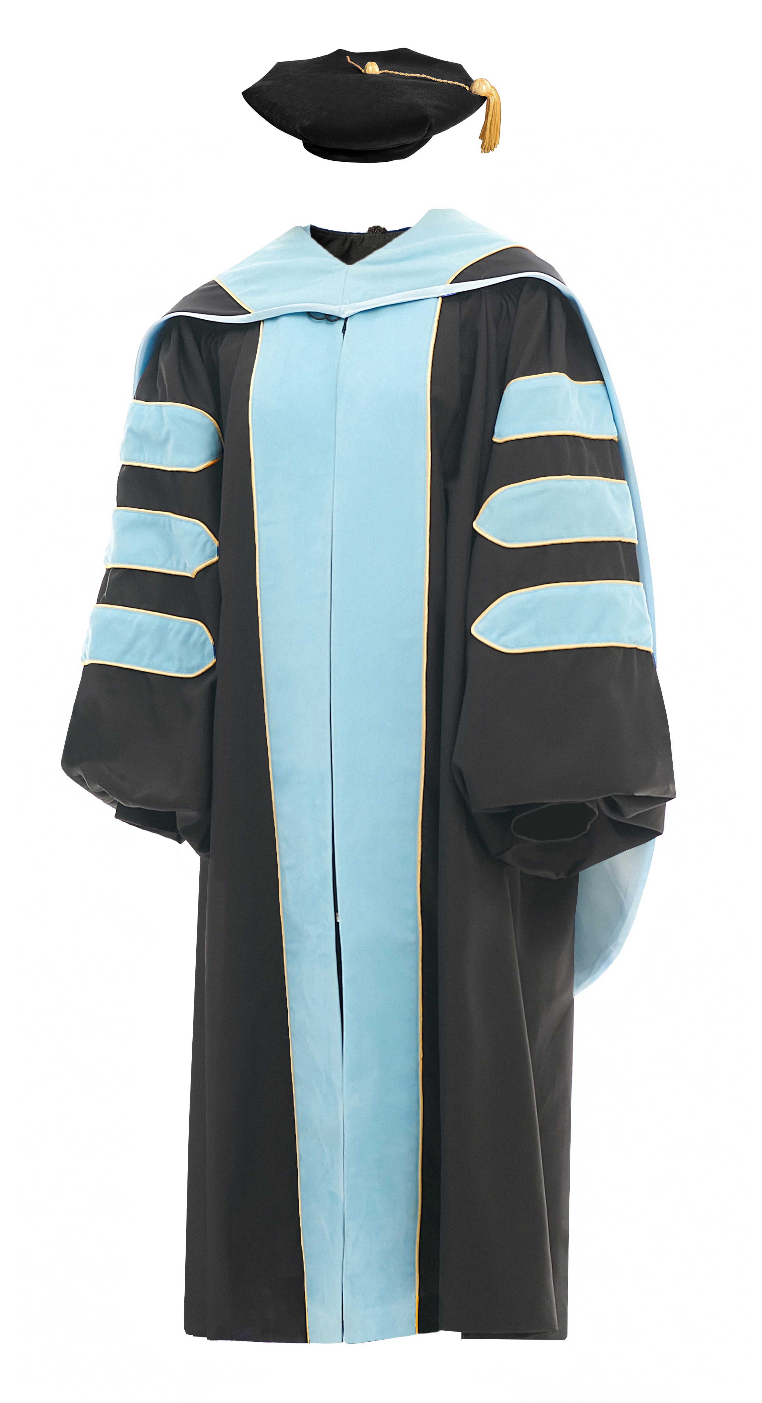 Deluxe Doctoral Graduation Gown/Doctoral Hood/ Doctoral Tam Package-CA graduation