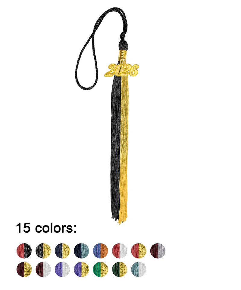 Graduation Tassel Charm 2025 2026 Two Color Mixed-CA graduation