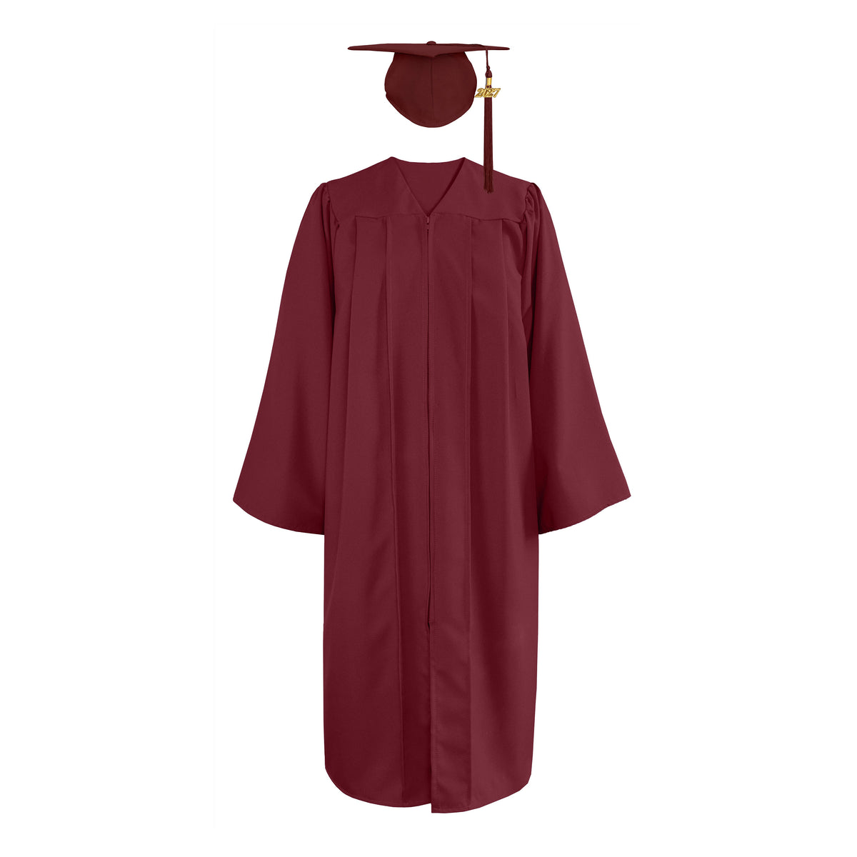 Matte Graduation Gown & Cap with Tassel Charm 2023|2024 for Middle & High School | Bachelor Degree-CA graduation