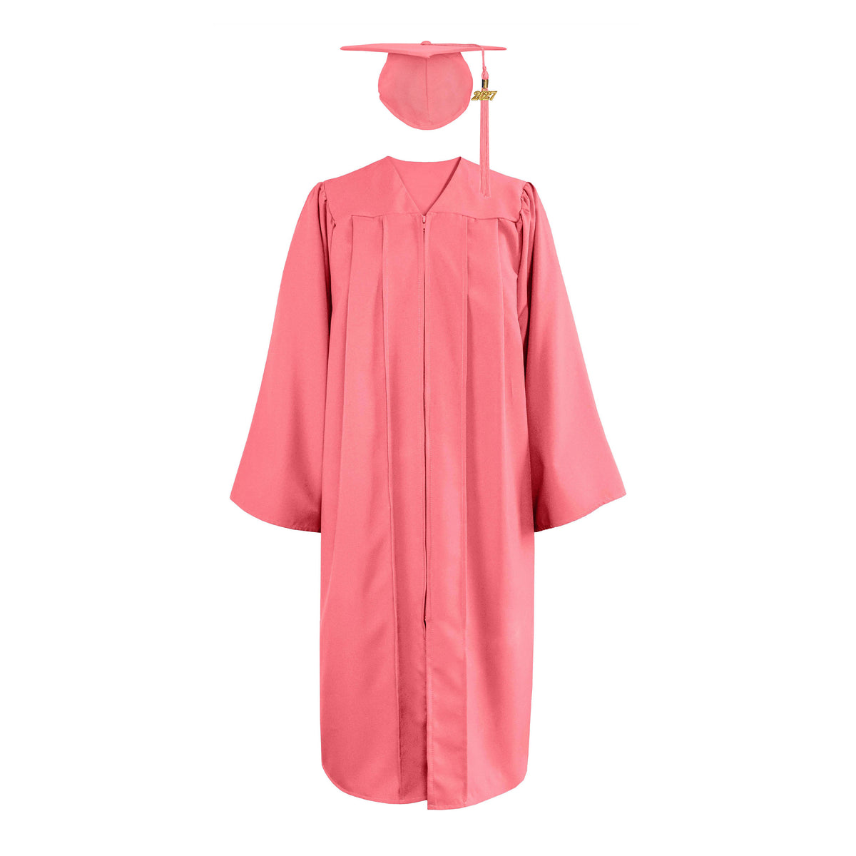 Matte Graduation Gown & Cap with Tassel Charm 2023|2024 for Middle & High School | Bachelor Degree-CA graduation