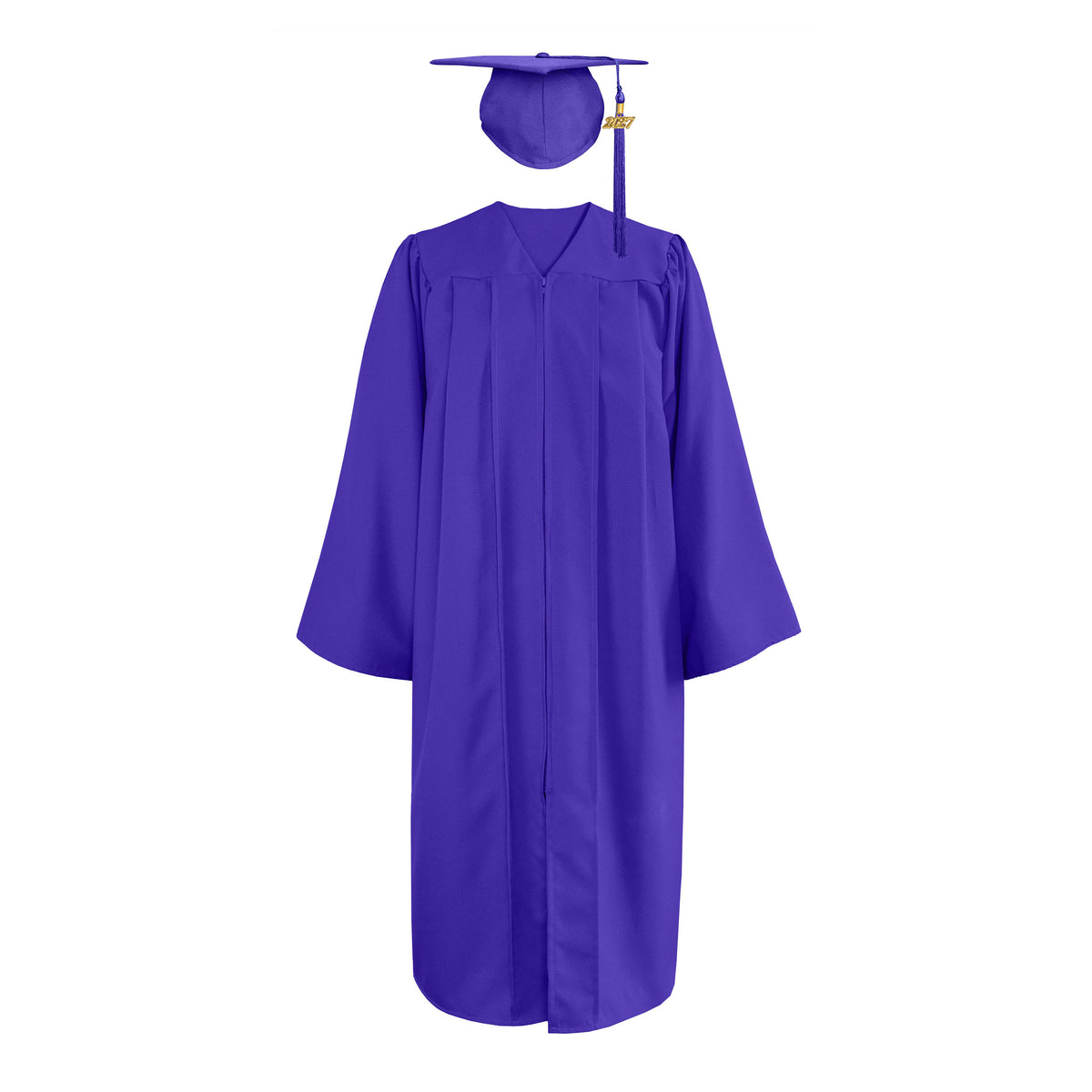 Matte Graduation Gown & Cap with Tassel Charm 2023|2024 for Middle & High School | Bachelor Degree-CA graduation