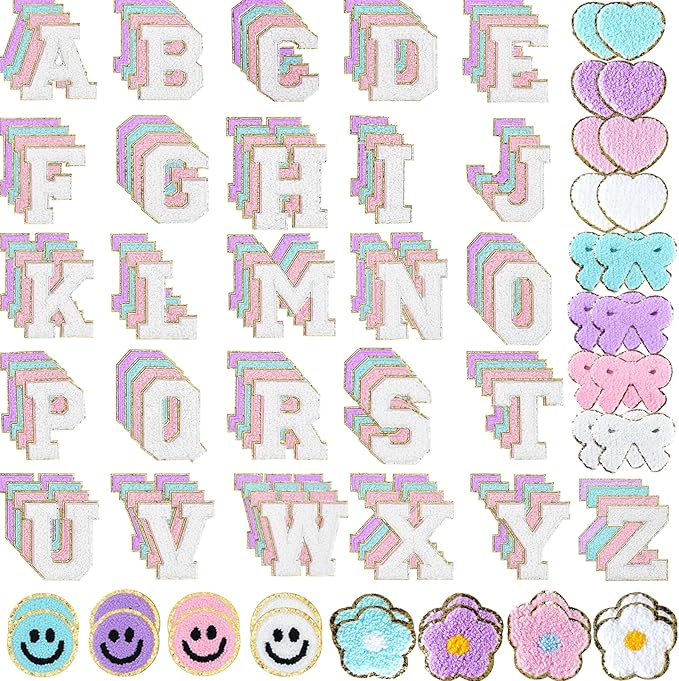 Chenille Letter Patches Self Adhesive Stickers for Graduation DIY– 136 Pcs-CA graduation