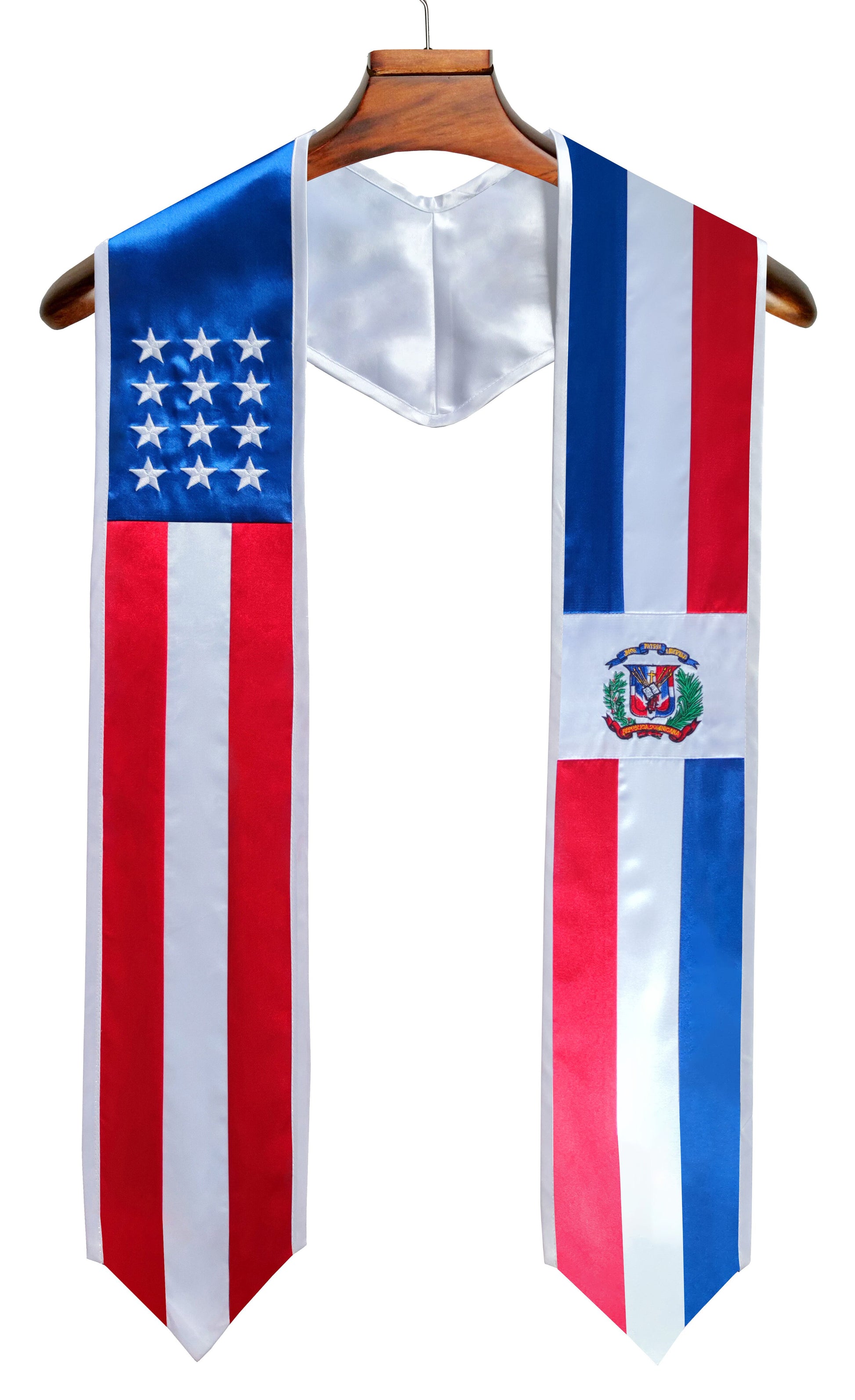 Customized Mixed Flag Graduation Stoles Embroidery Sashes for Study Aboard Students Order at least 20 pieces-CA graduation