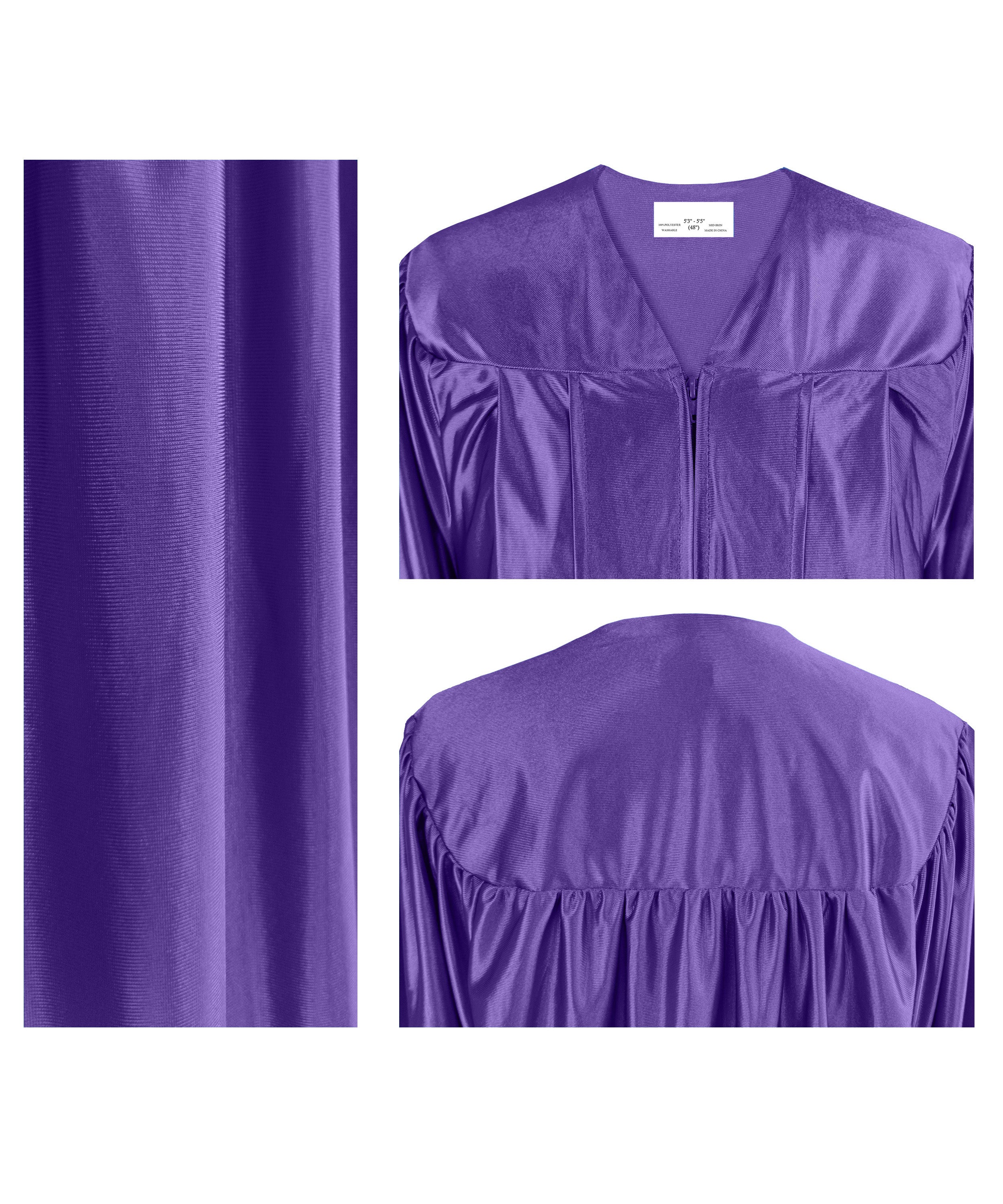 Shiny Graduation Gown & Cap with Tassel Charm 2023|2024 for Middle & High School | Bachelor Degree-CA graduation