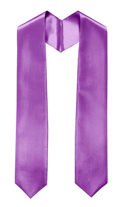 Adult Plain Graduation Stole 60” Unisex in Various Colors-CA graduation