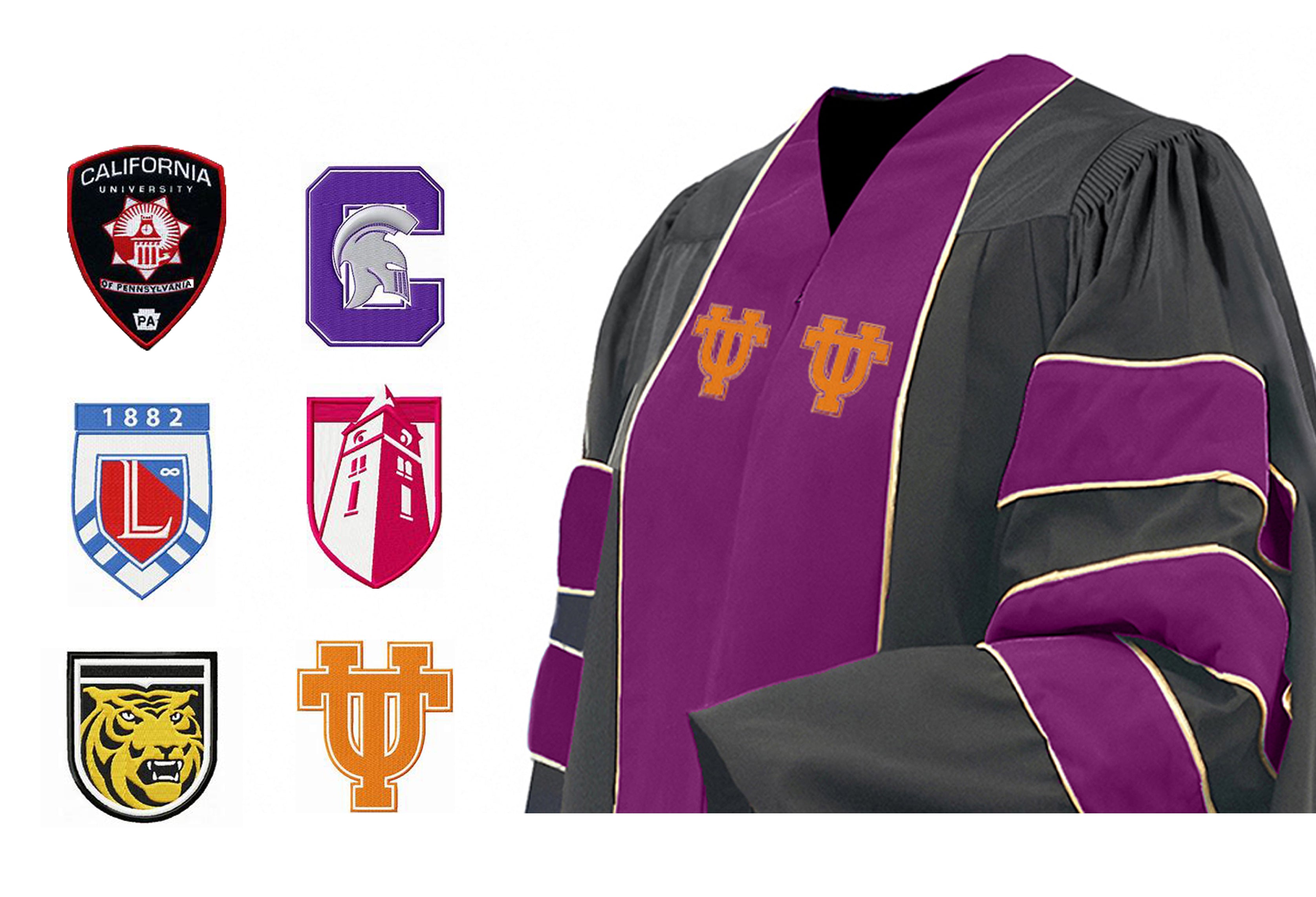 Customized Deluxe Doctoral/PHD Gown-CA graduation