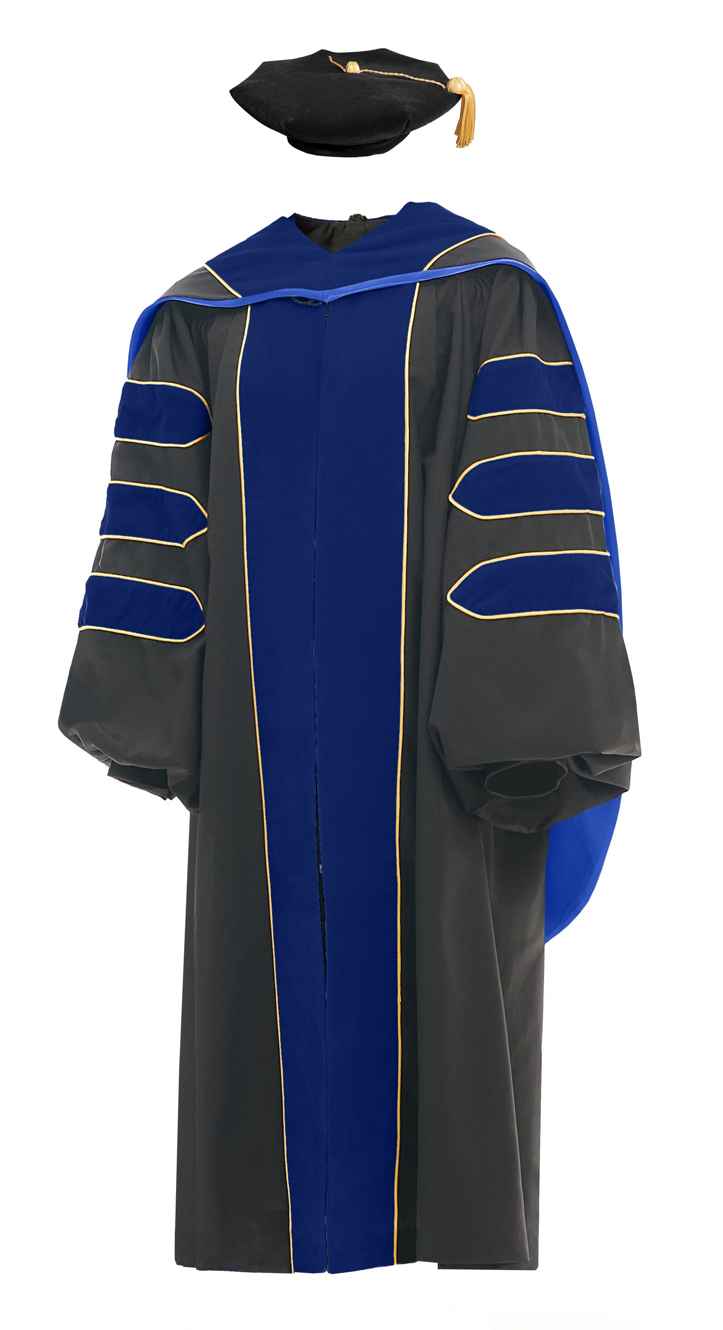 Deluxe Graduation Doctoral Tam and Hood, Graduation Gown