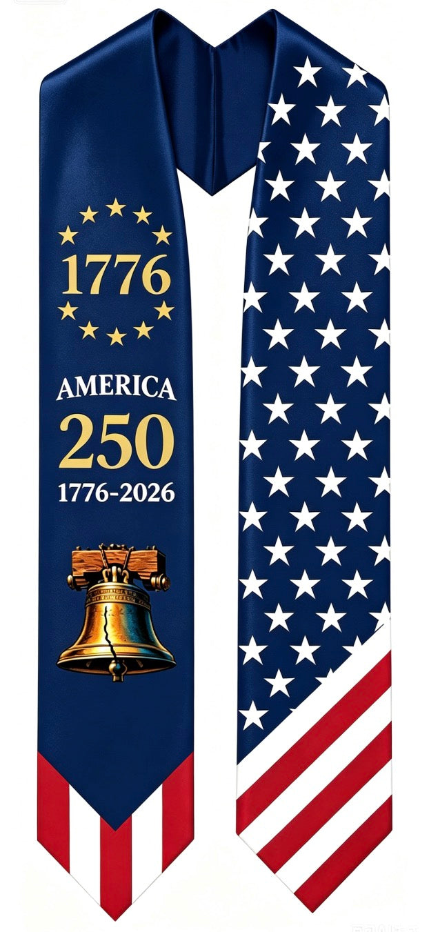 America 250th Anniversary Commemorative Stole – 1776‑2026 Patriotic Sash | Pre-Order Now – Ships from June 25th