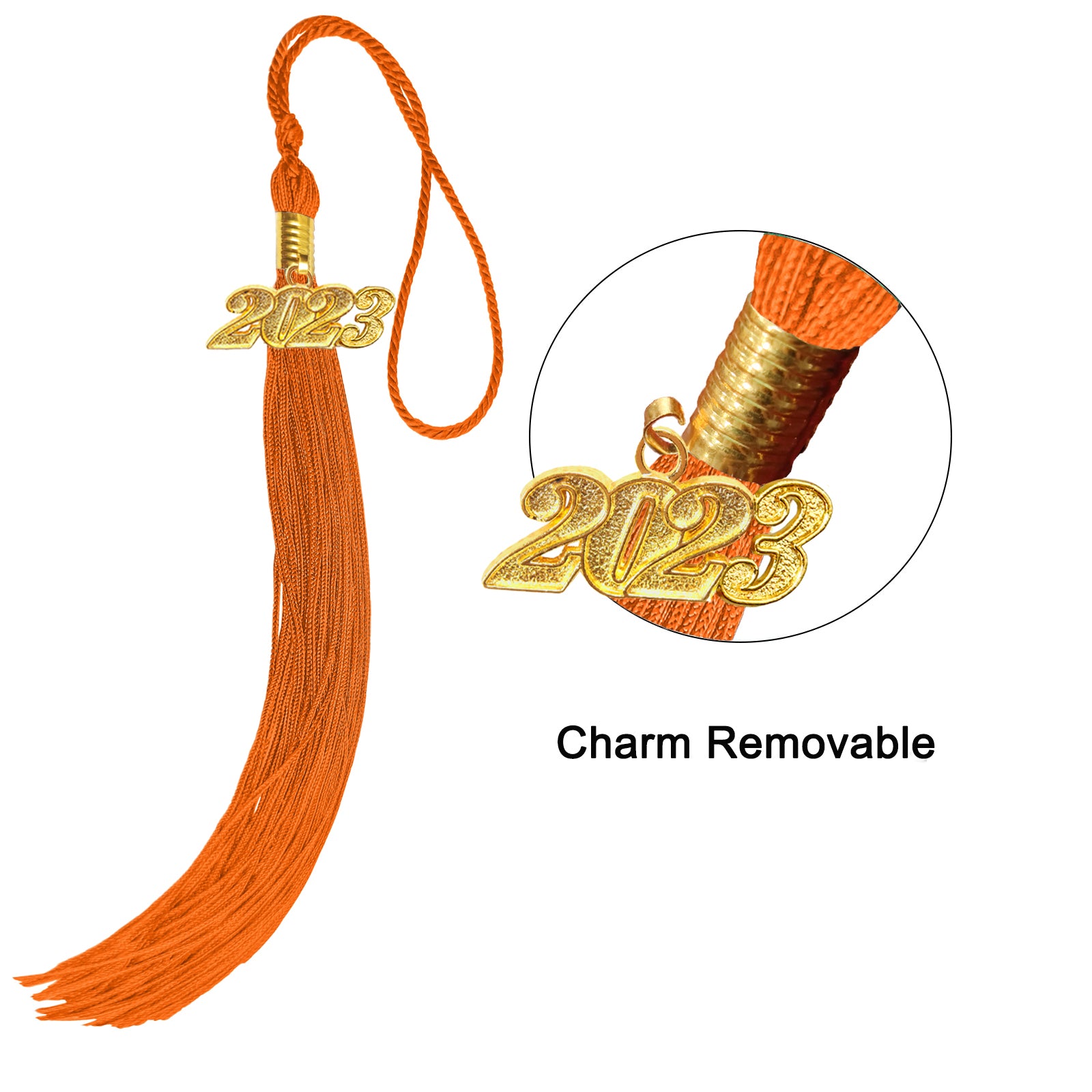 Shiny Graduation Cap with Tassel Charm 2023|2024 for Middle & High School | Bachelor & Master Degree-CA graduation