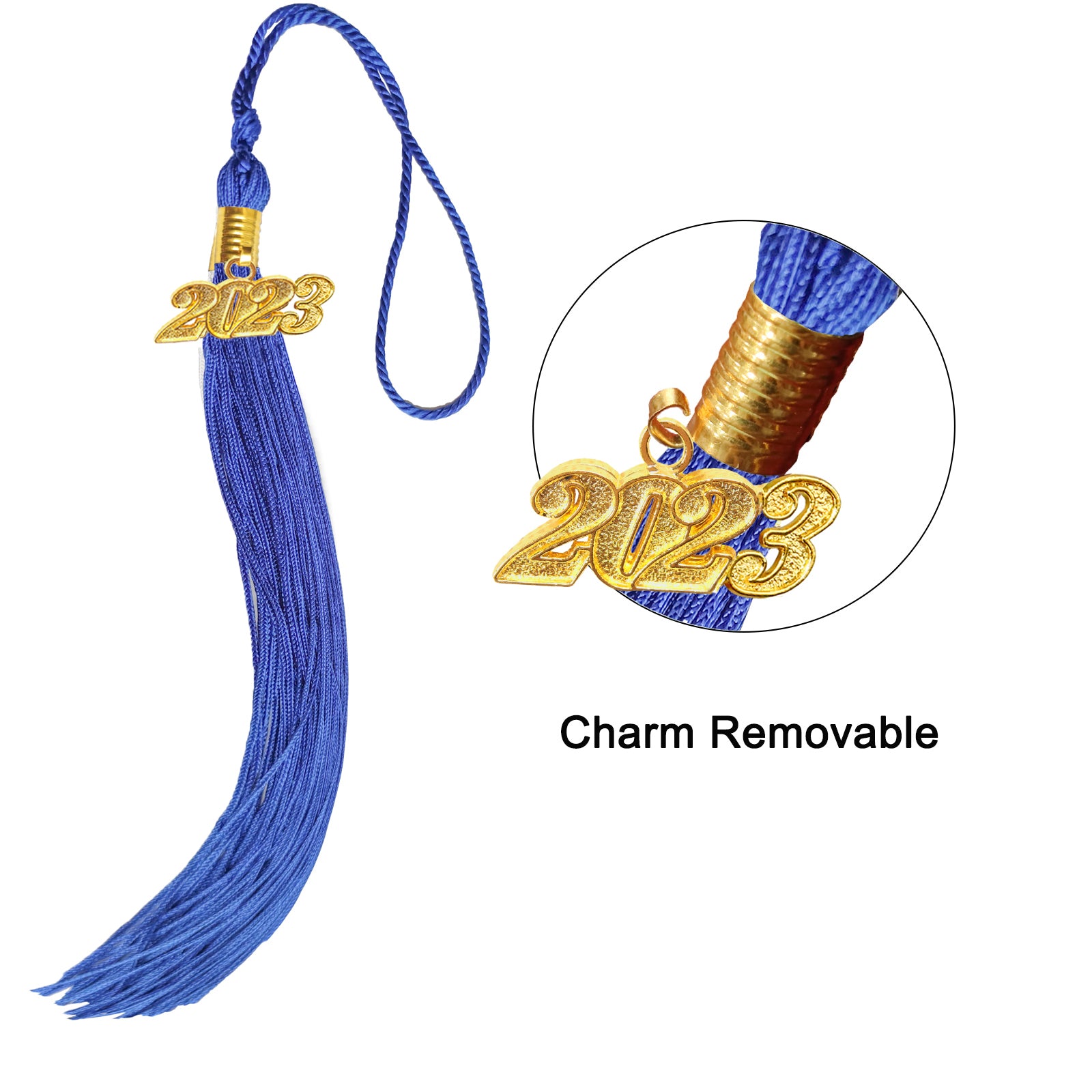 Shiny Graduation Cap with Tassel Charm 2023|2024 for Middle & High School | Bachelor & Master Degree-CA graduation
