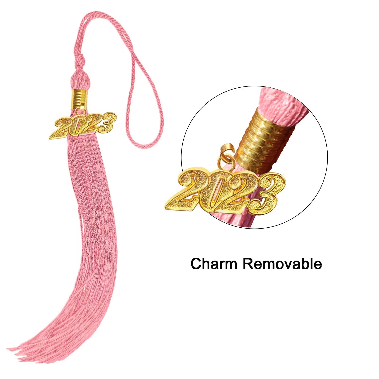 Matte Graduation Cap with Tassel Charm 2023 | 2024 for Middle & High School | Bachelor & Master Degree-CA graduation