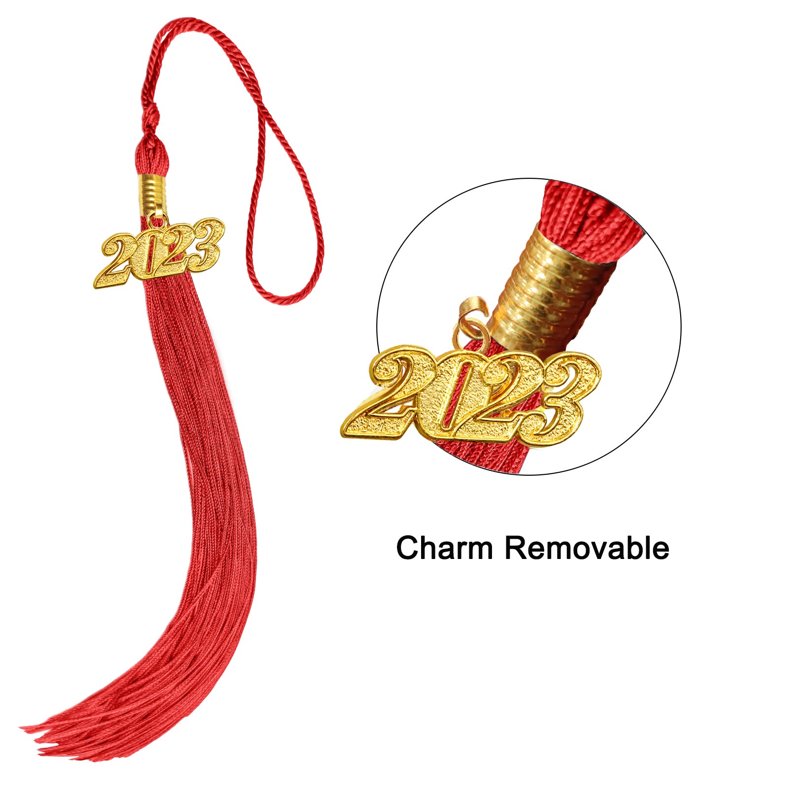 Shiny Graduation Cap with Tassel Charm 2023|2024 for Middle & High School | Bachelor & Master Degree-CA graduation
