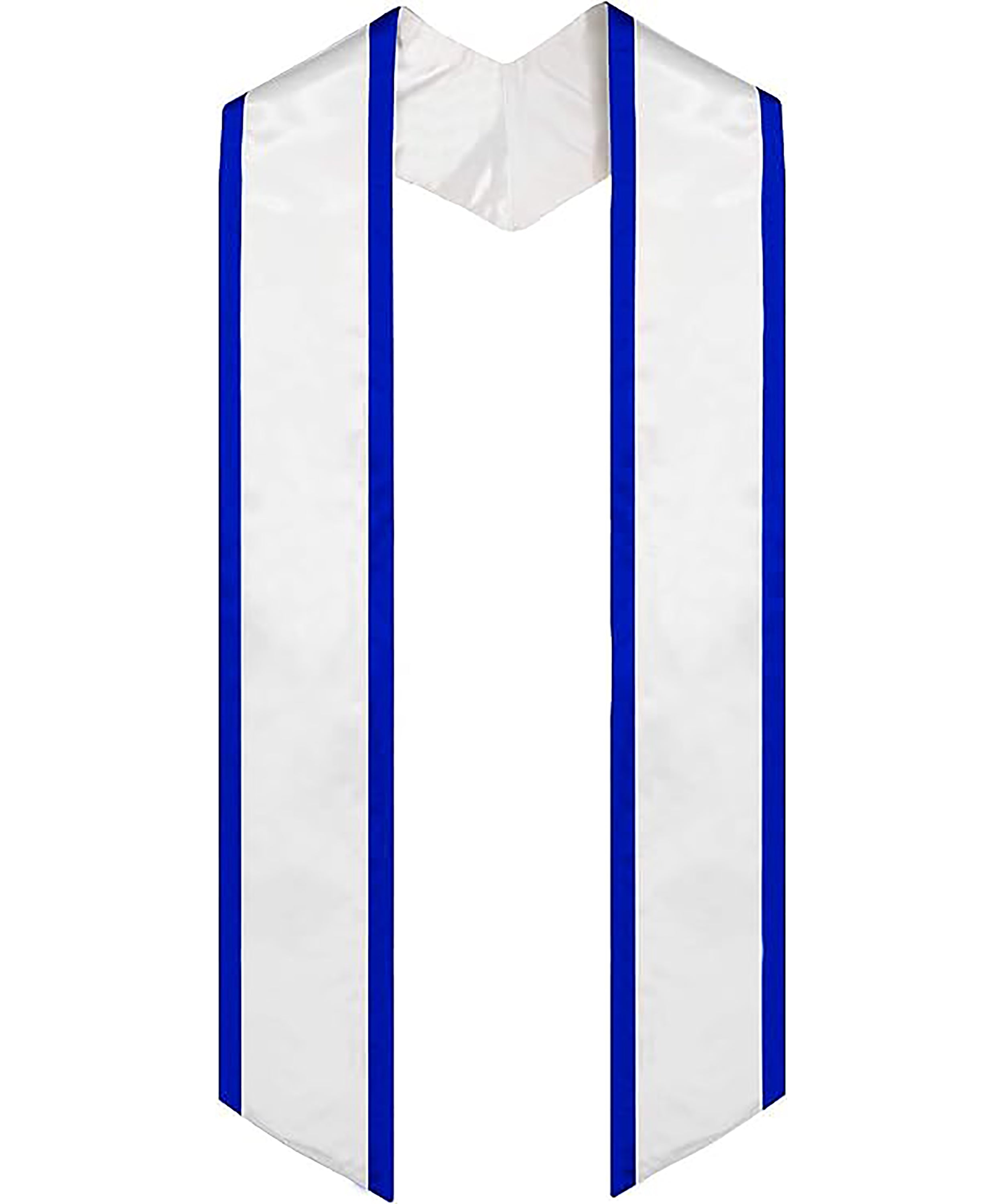 Unisex Adult Graduation Honor Stole Angled End with Trim 72” in Various Colors-CA graduation