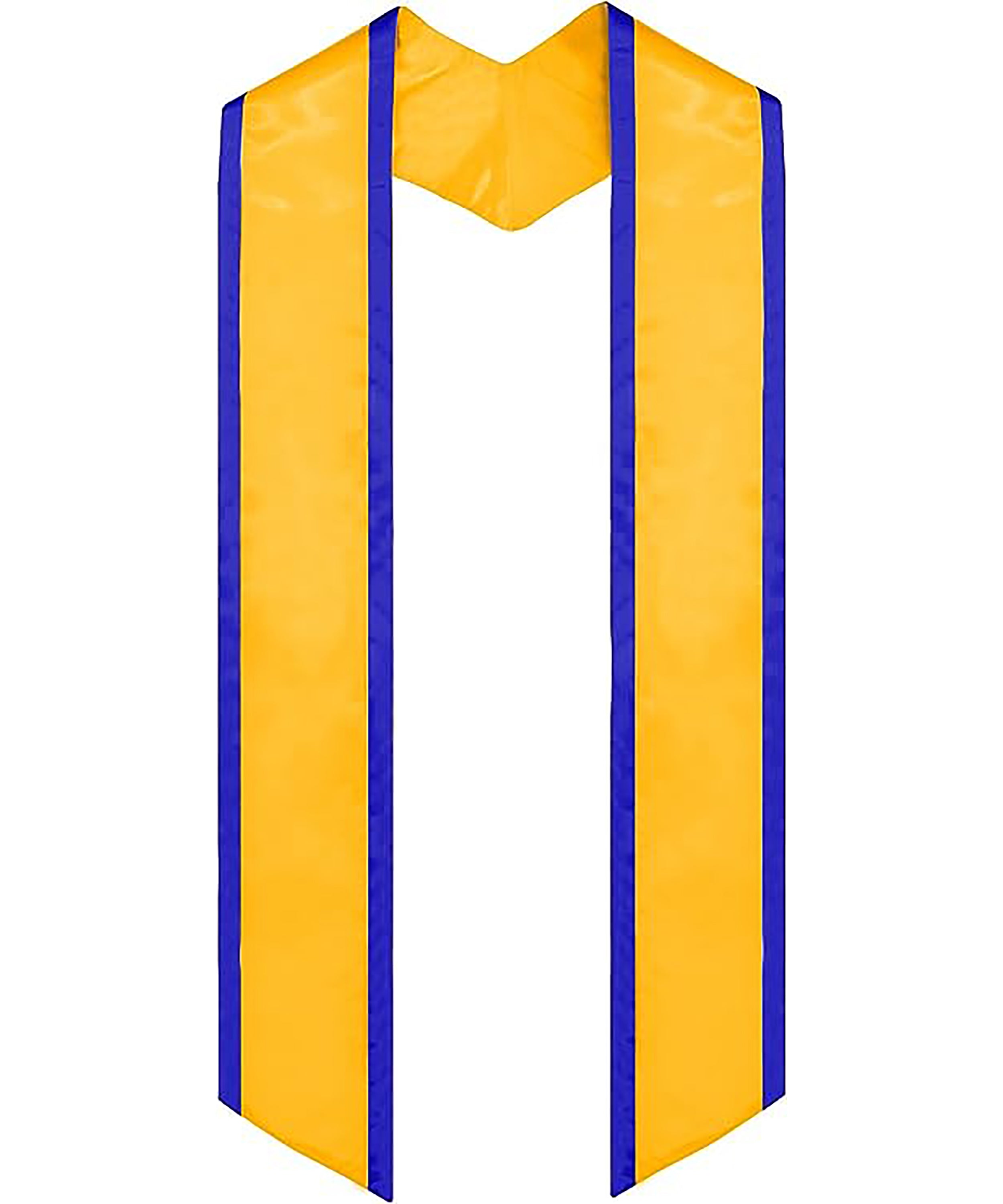 Unisex Adult Graduation Honor Stole Angled End with Trim 72” in Various Colors-CA graduation