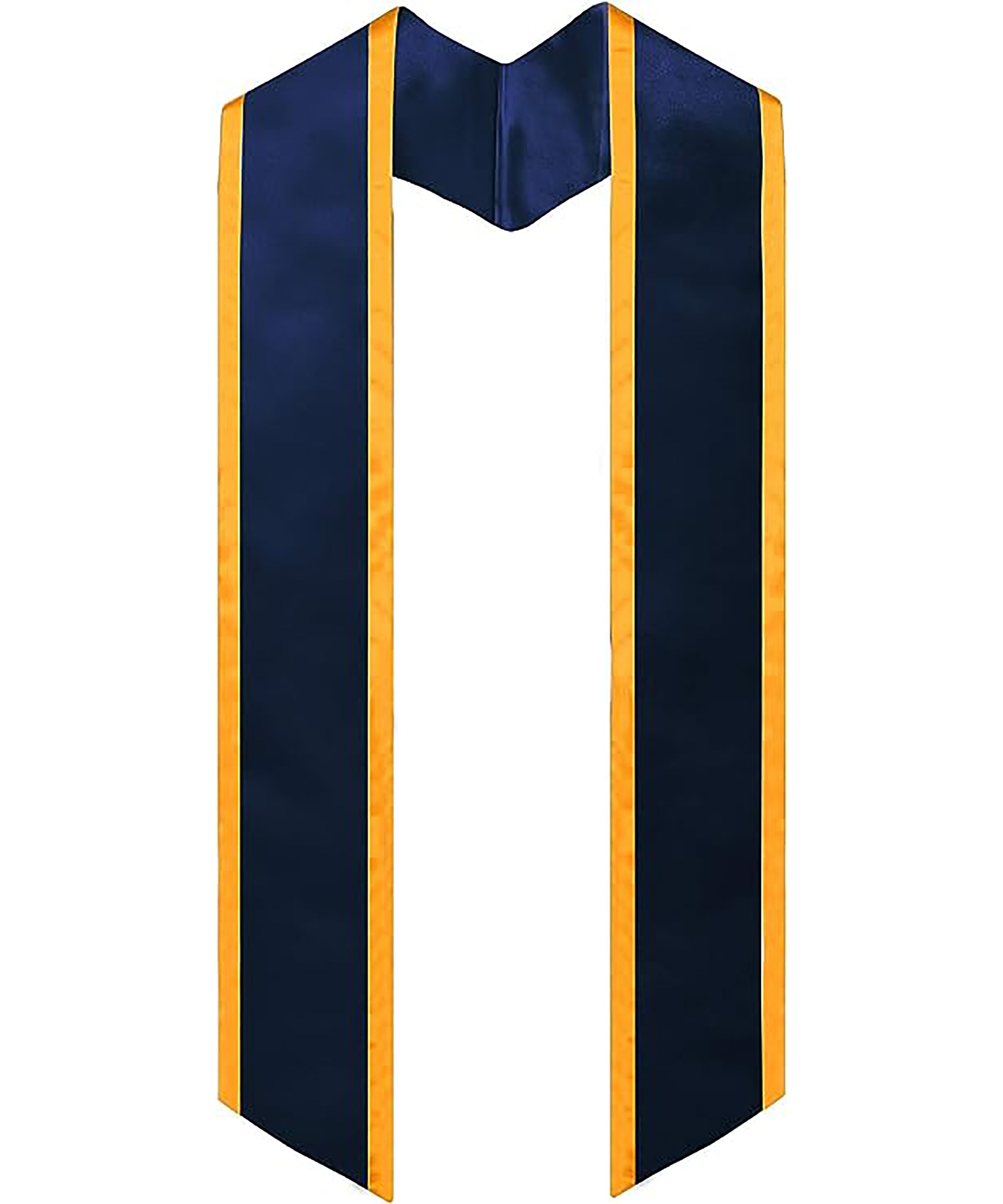 Unisex Adult Graduation Honor Stole Angled End with Trim 72” in Various Colors-CA graduation