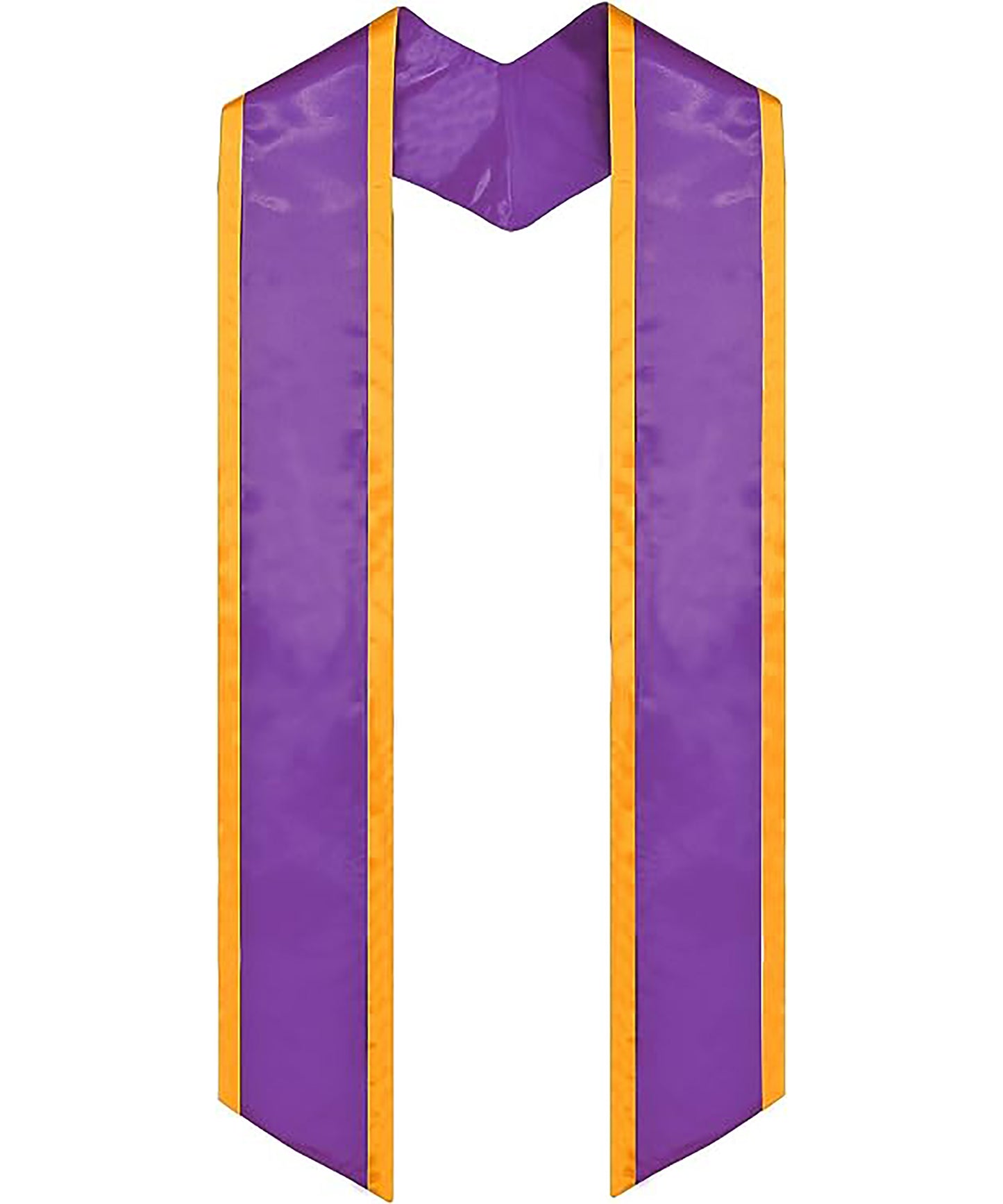 Unisex Adult Graduation Honor Stole Angled End with Trim 72” in Various Colors-CA graduation