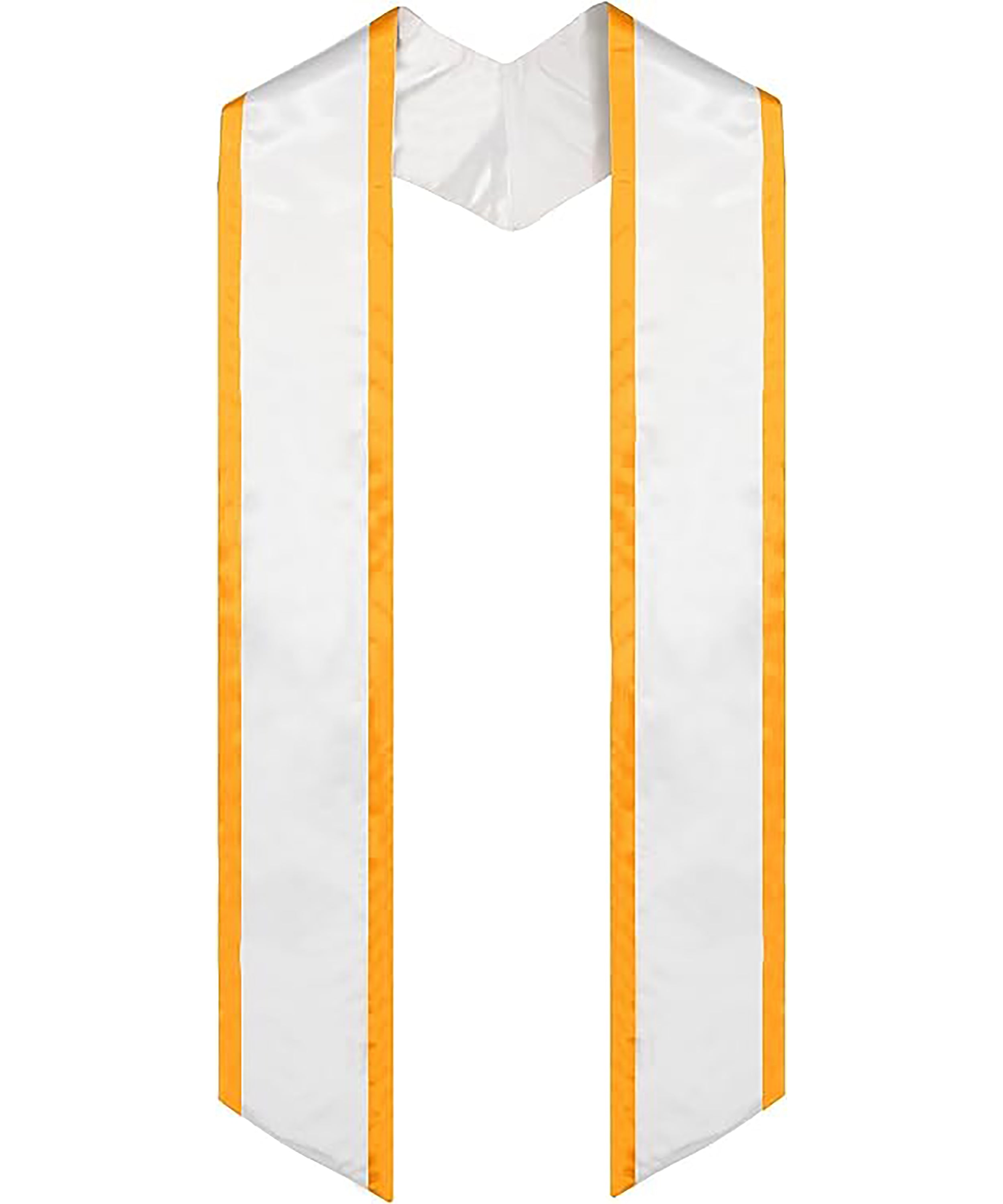 Unisex Adult Graduation Honor Stole Angled End with Trim 72” in Various Colors-CA graduation