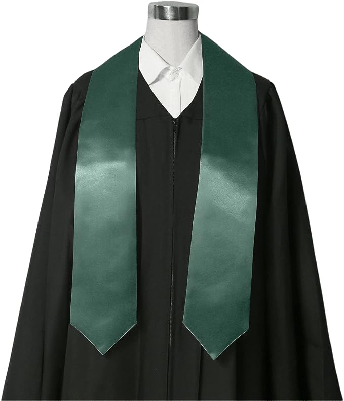 Adult Plain Graduation Stole 60” Unisex in Various Colors-CA graduation