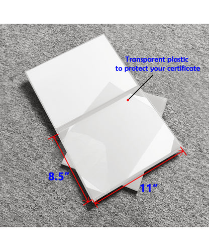 Imprinted Diploma Cover for Certificate or Documents 8 1/2" x 11" (Tent Style) Diploma Holder Leather Folders-CA graduation
